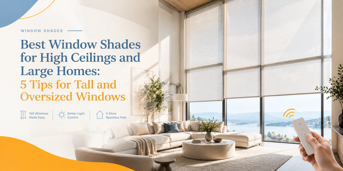 Best Window Shades for High Ceilings and Large Homes: 5 Tips for Tall and Oversized Windows