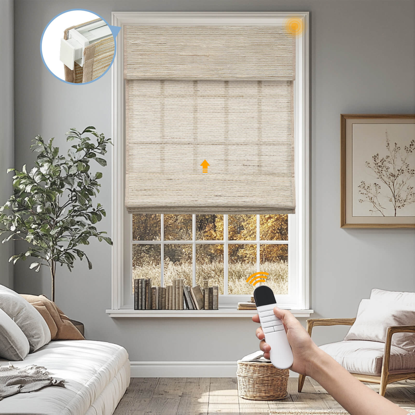 Motorized Roman Shades