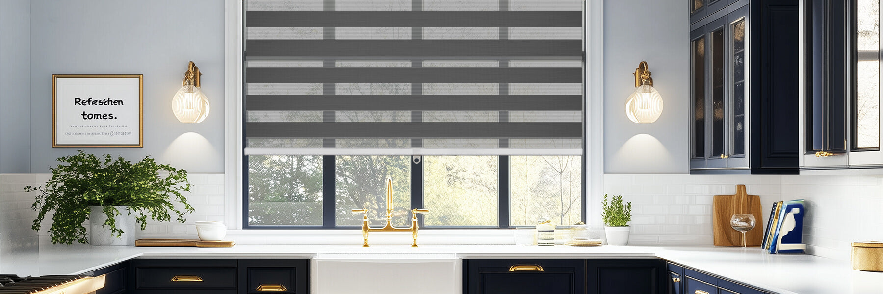 No Drill Zebra Blinds