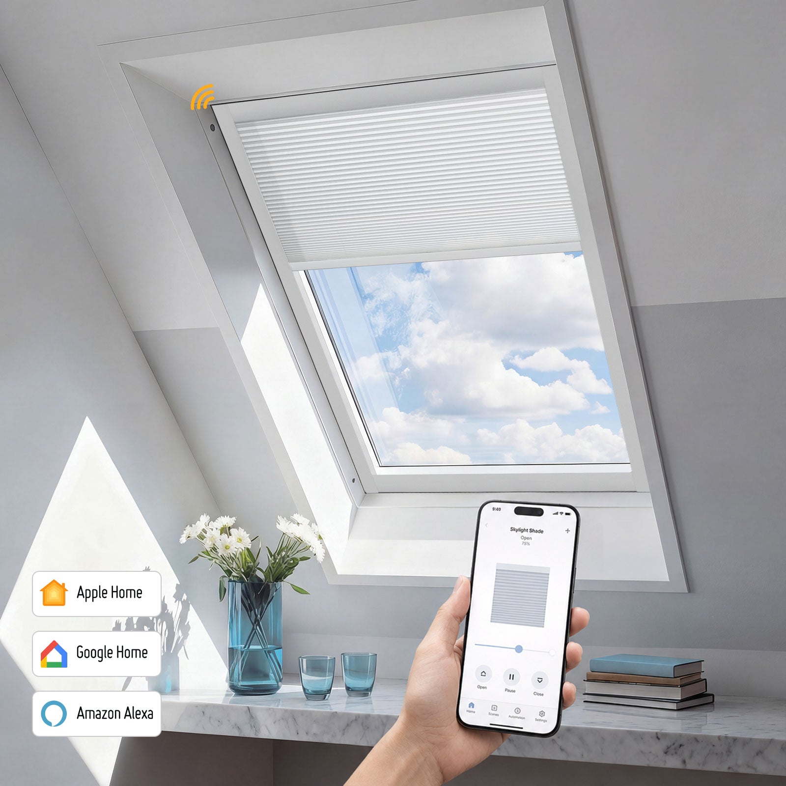 Keego Easy Install Motorized Skylight Shades With Smart Control