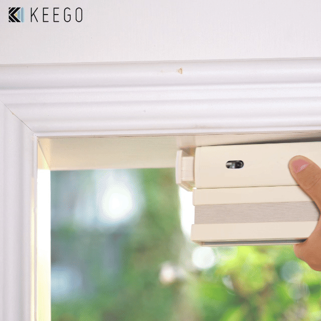 Keego No Drill Blackout Motorized Top Down Bottom Up Honeycomb Cellular Shades