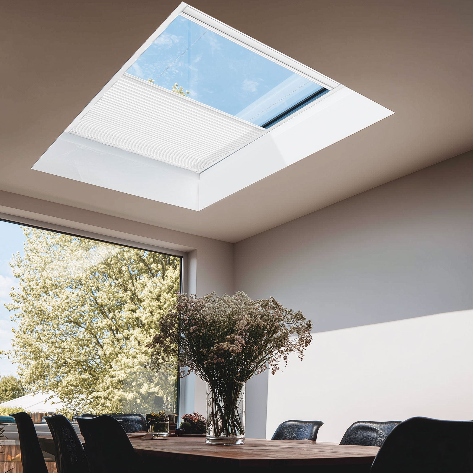 Keego Express 9/16" Motorized Skylight Cellular Shades