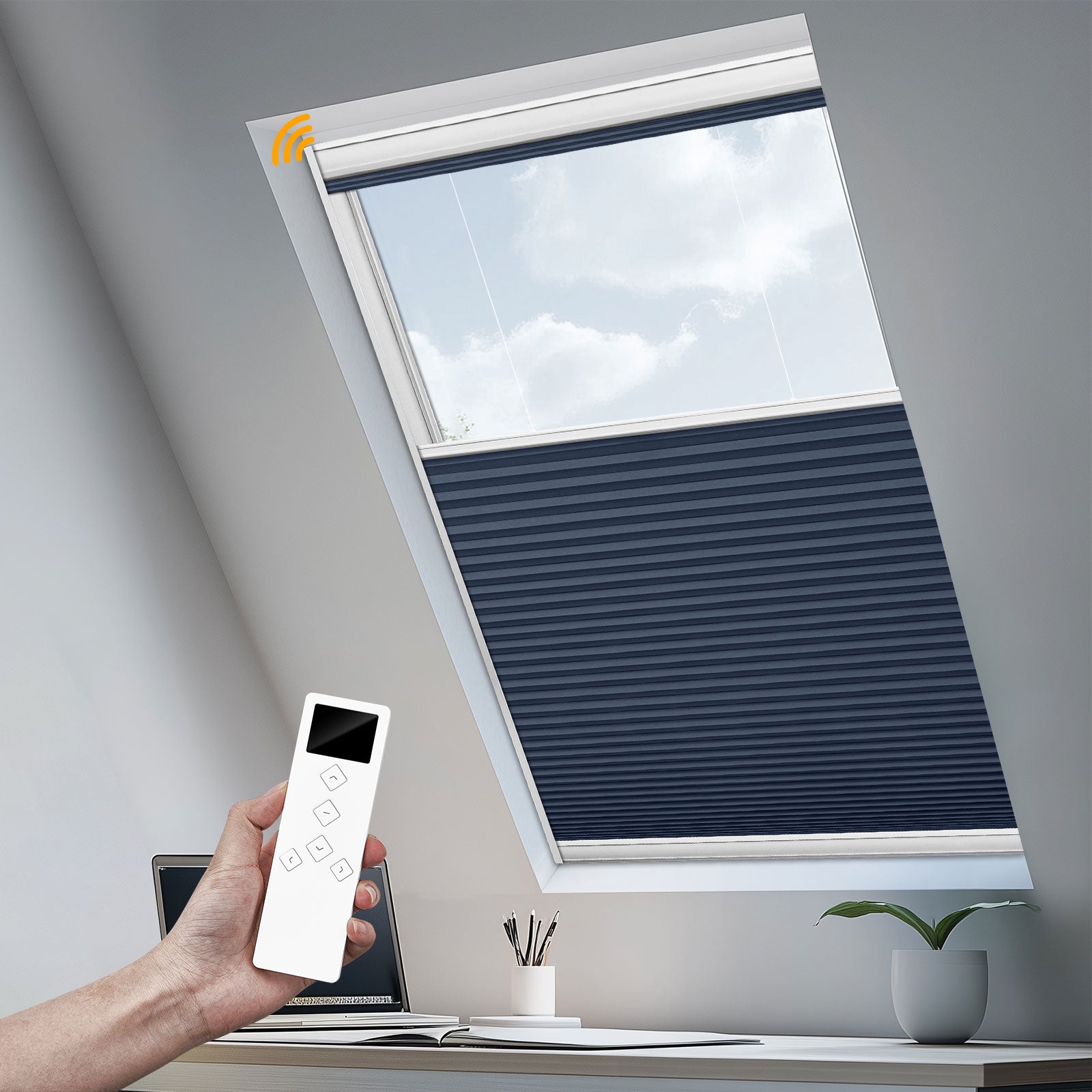 Keego Express 9/16" Motorized Skylight Cellular Shades