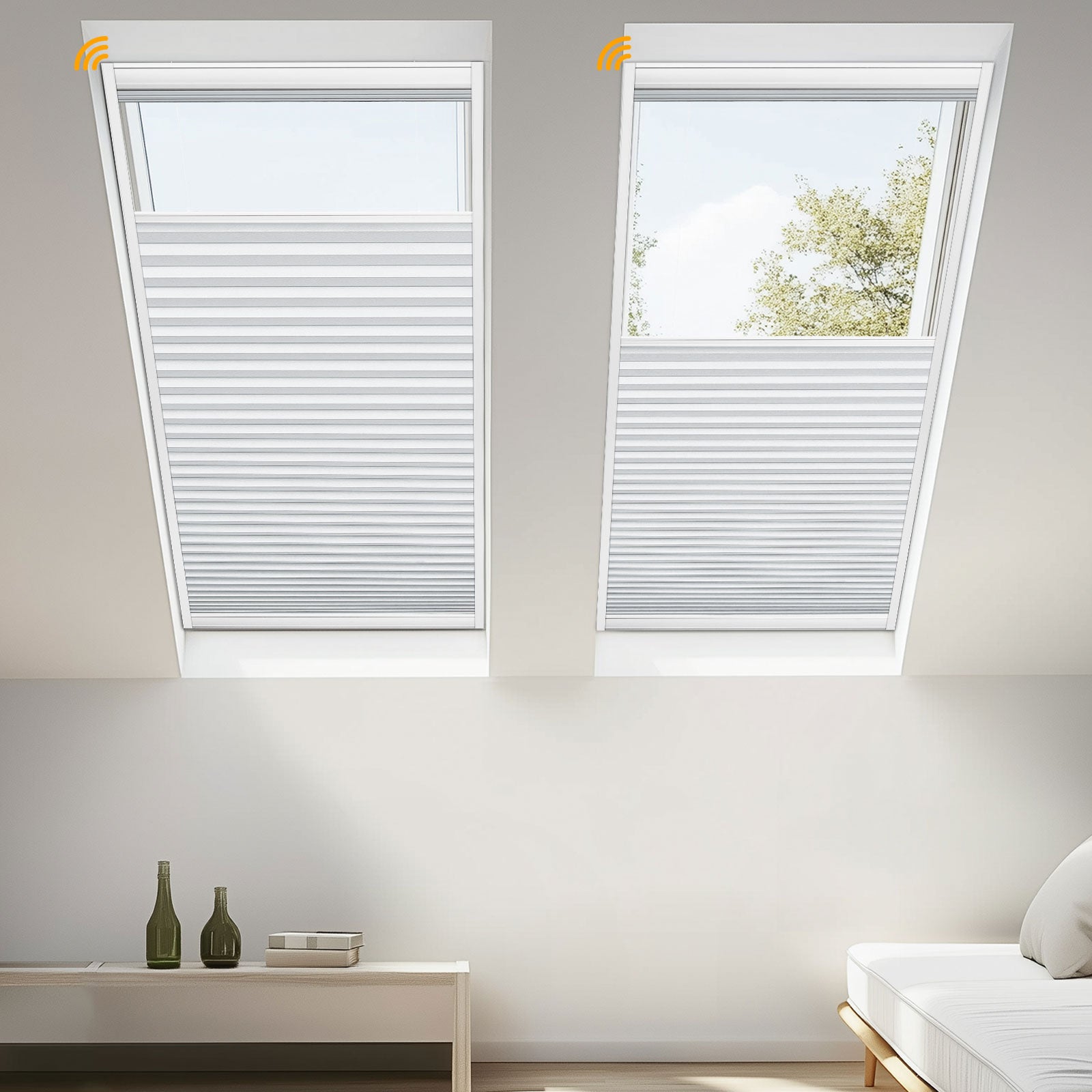 Keego Express 9/16" Motorized Skylight Cellular Shades