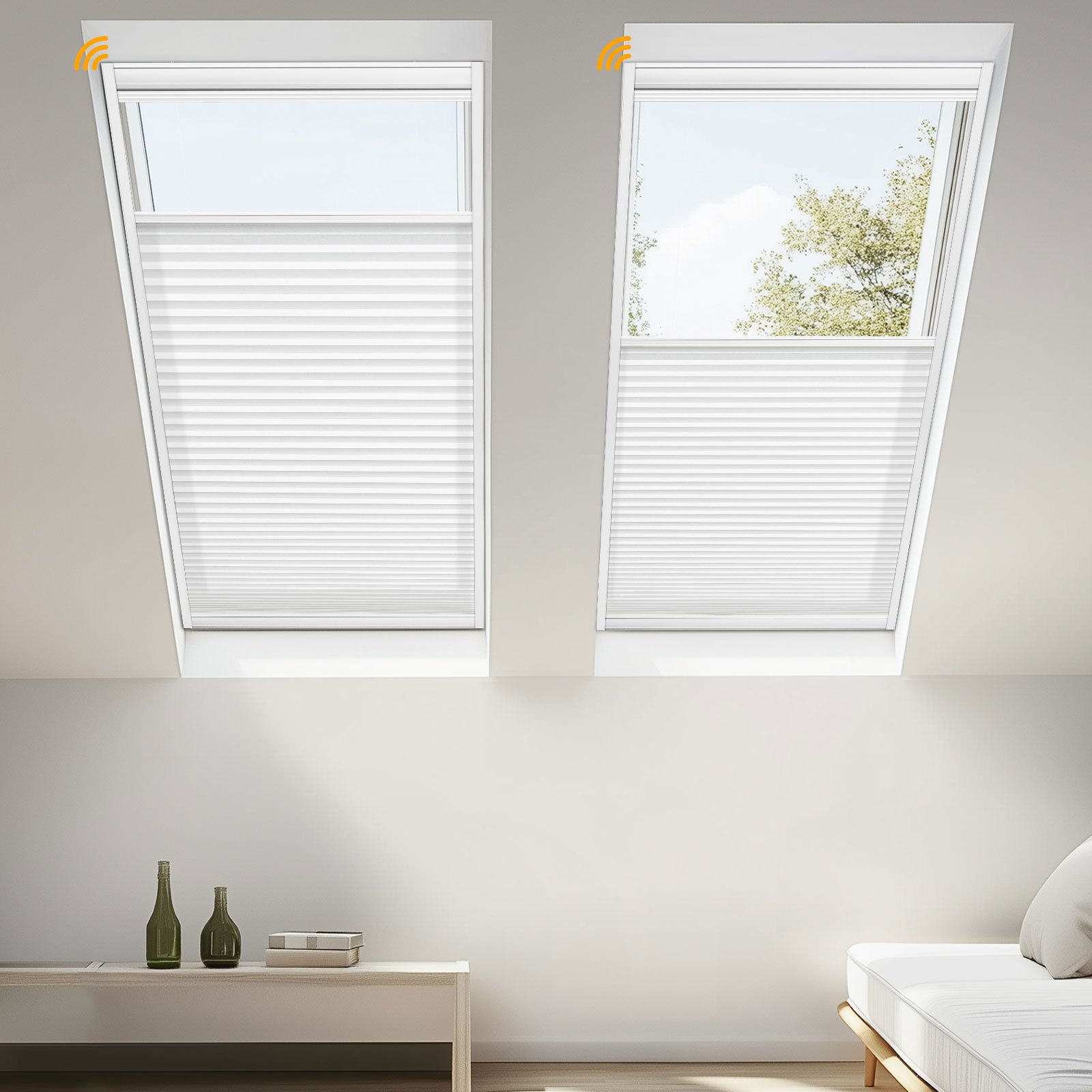 Keego Express 9/16" Motorized Skylight Cellular Shades