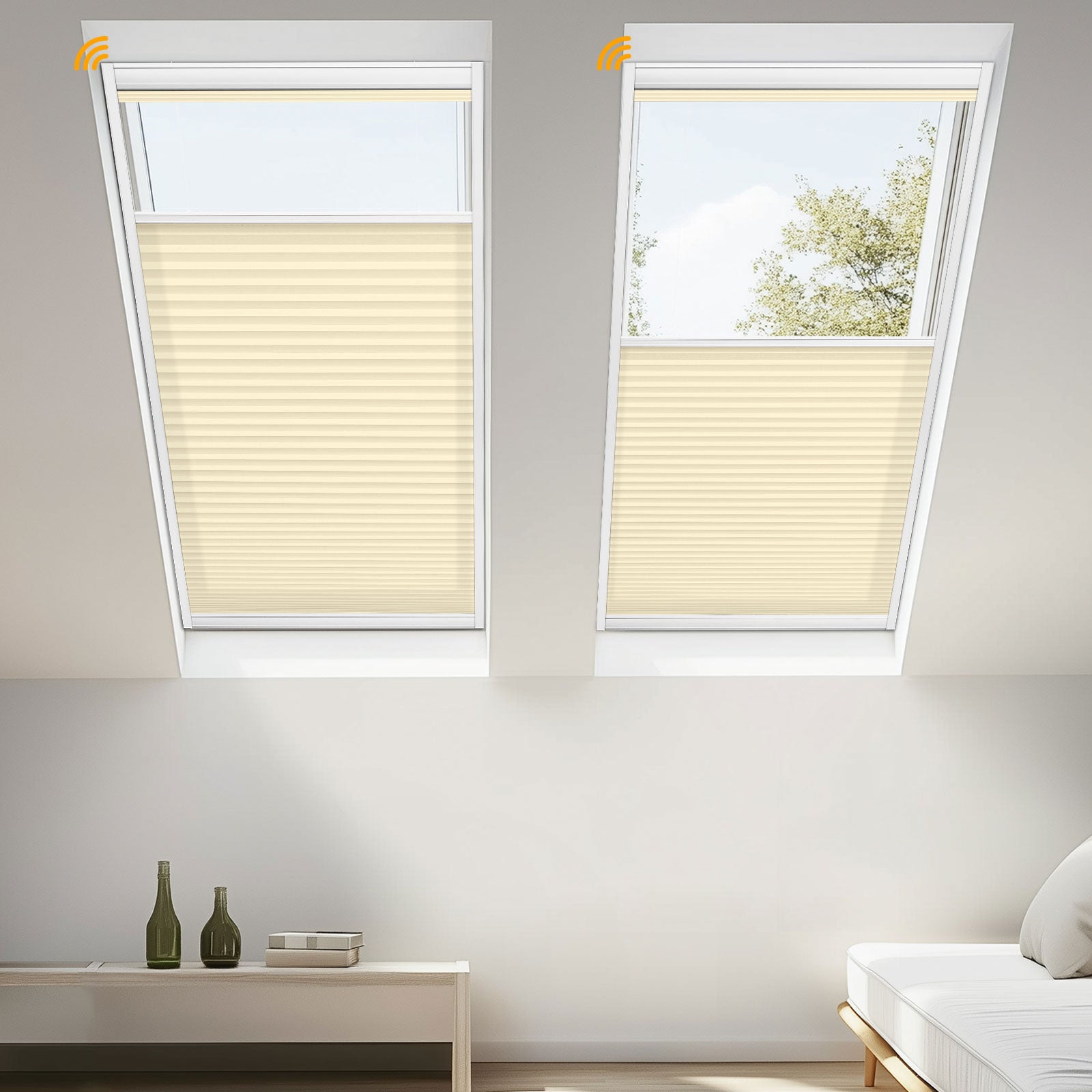 Keego Express 9/16" Motorized Skylight Cellular Shades