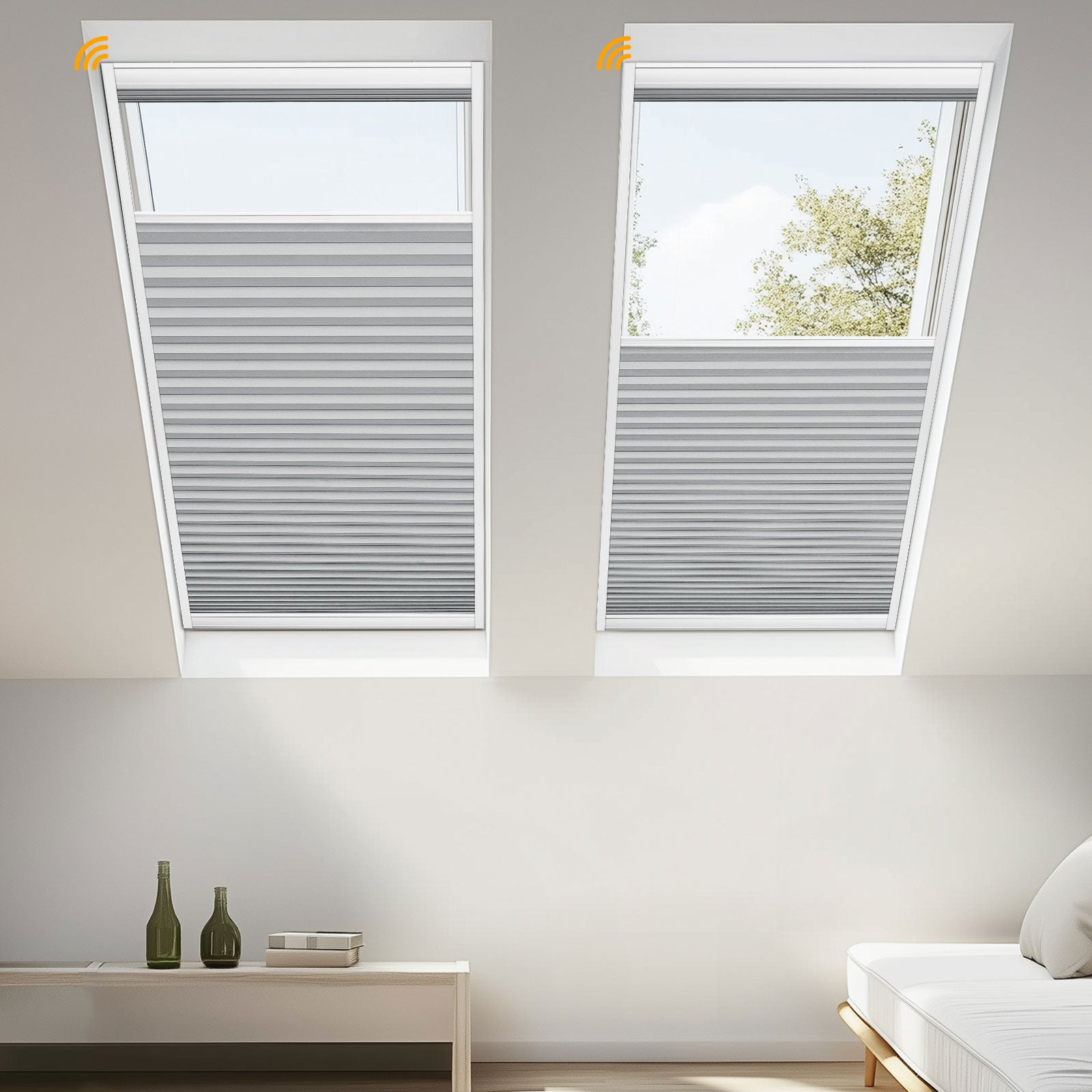 Keego Express 9/16" Motorized Skylight Cellular Shades