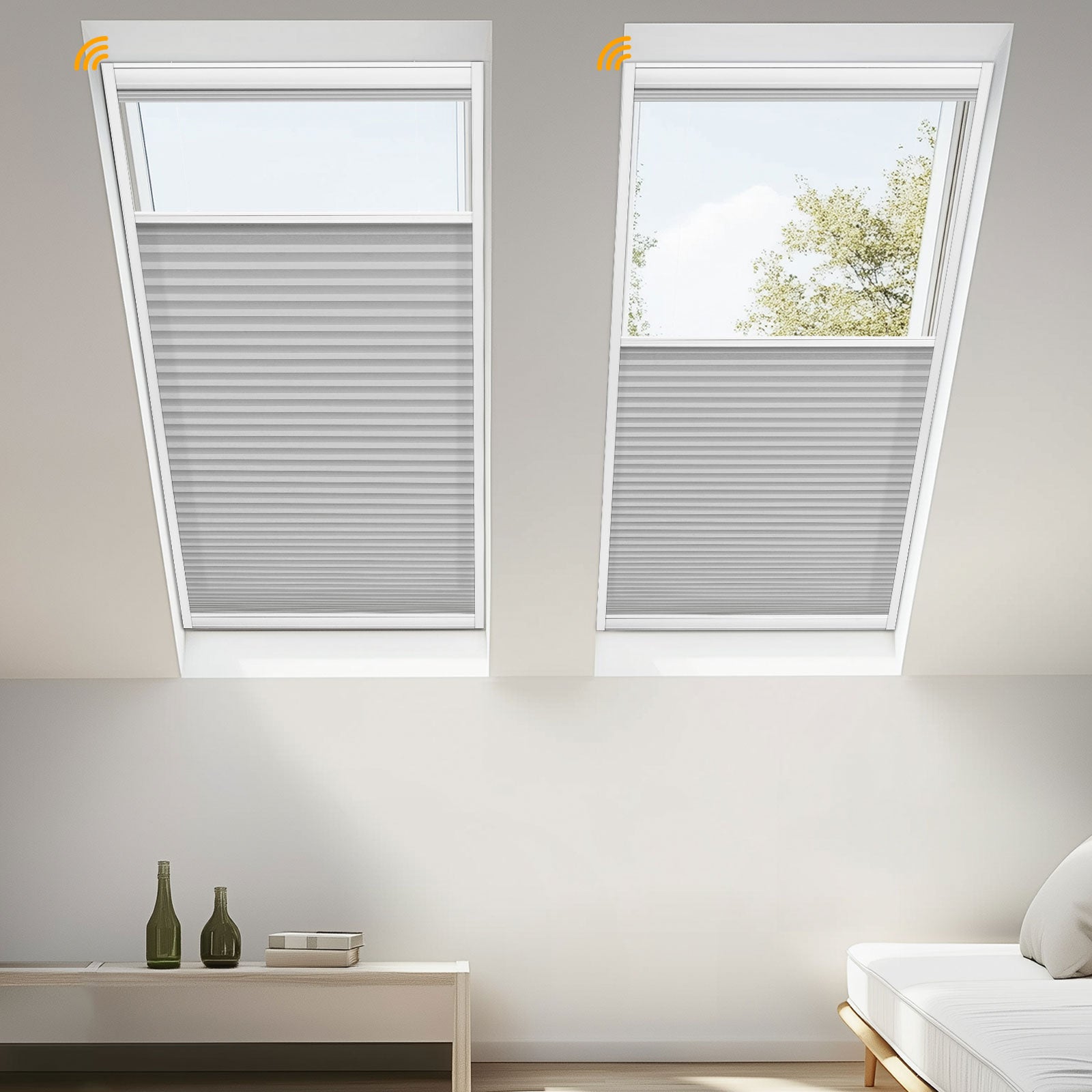Keego Express 9/16" Motorized Skylight Cellular Shades