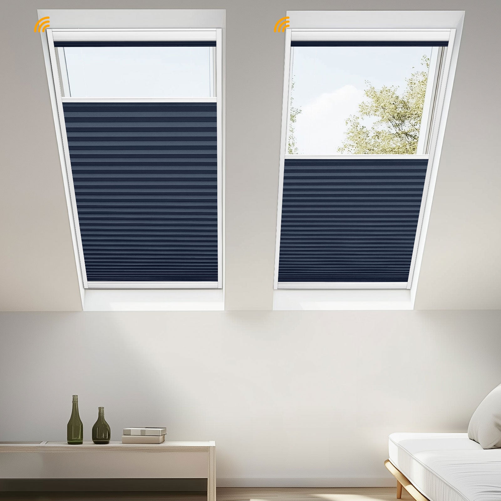 Keego Express 9/16" Motorized Skylight Cellular Shades