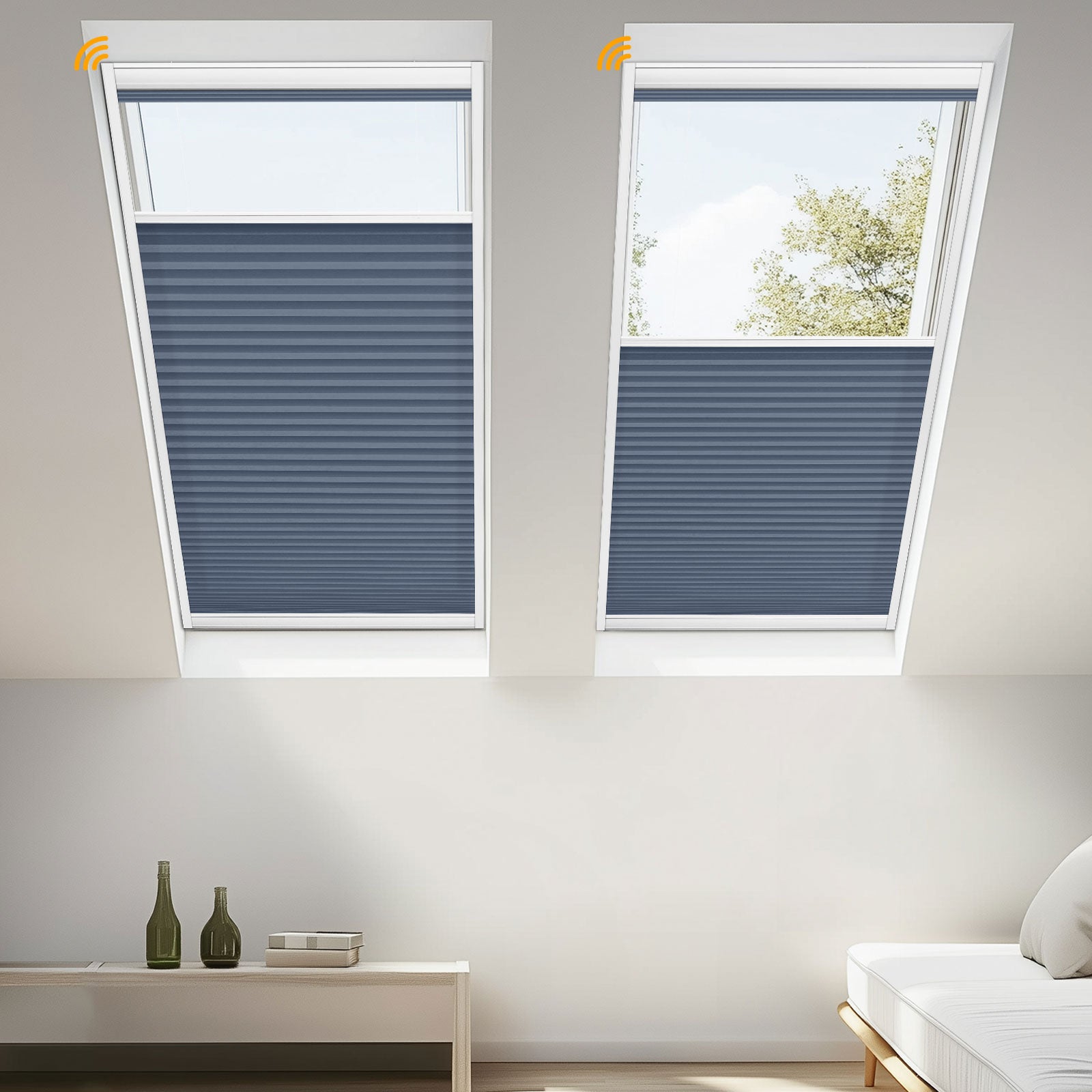 Keego Express 9/16" Motorized Skylight Cellular Shades