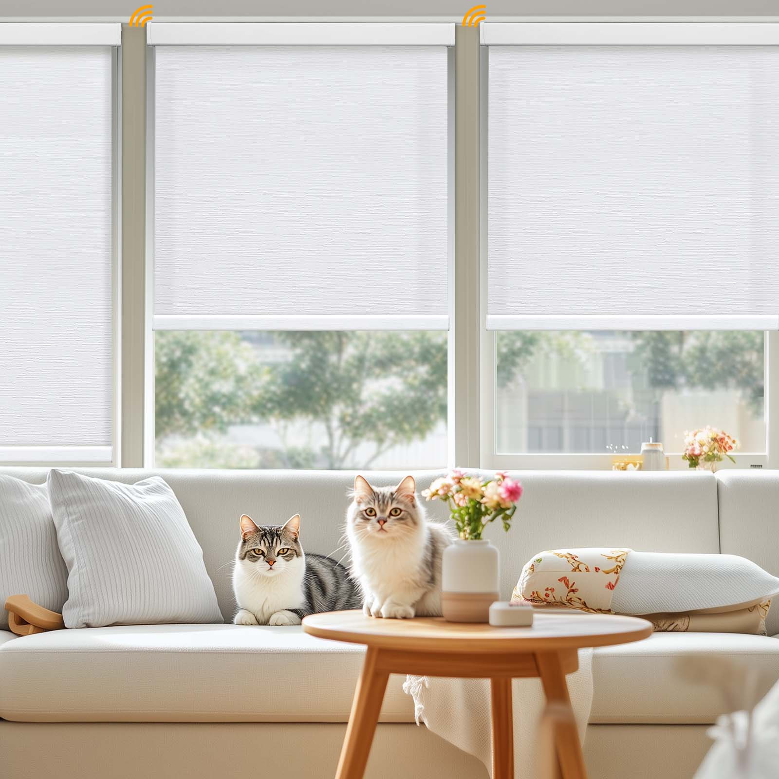 Keego MicroDim electric roller blinds White-41-5747