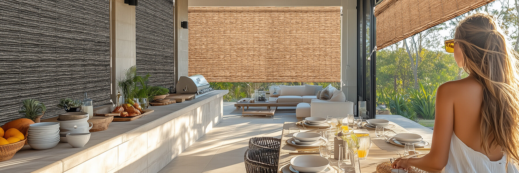 Sleek home office with Keego Blinds shades