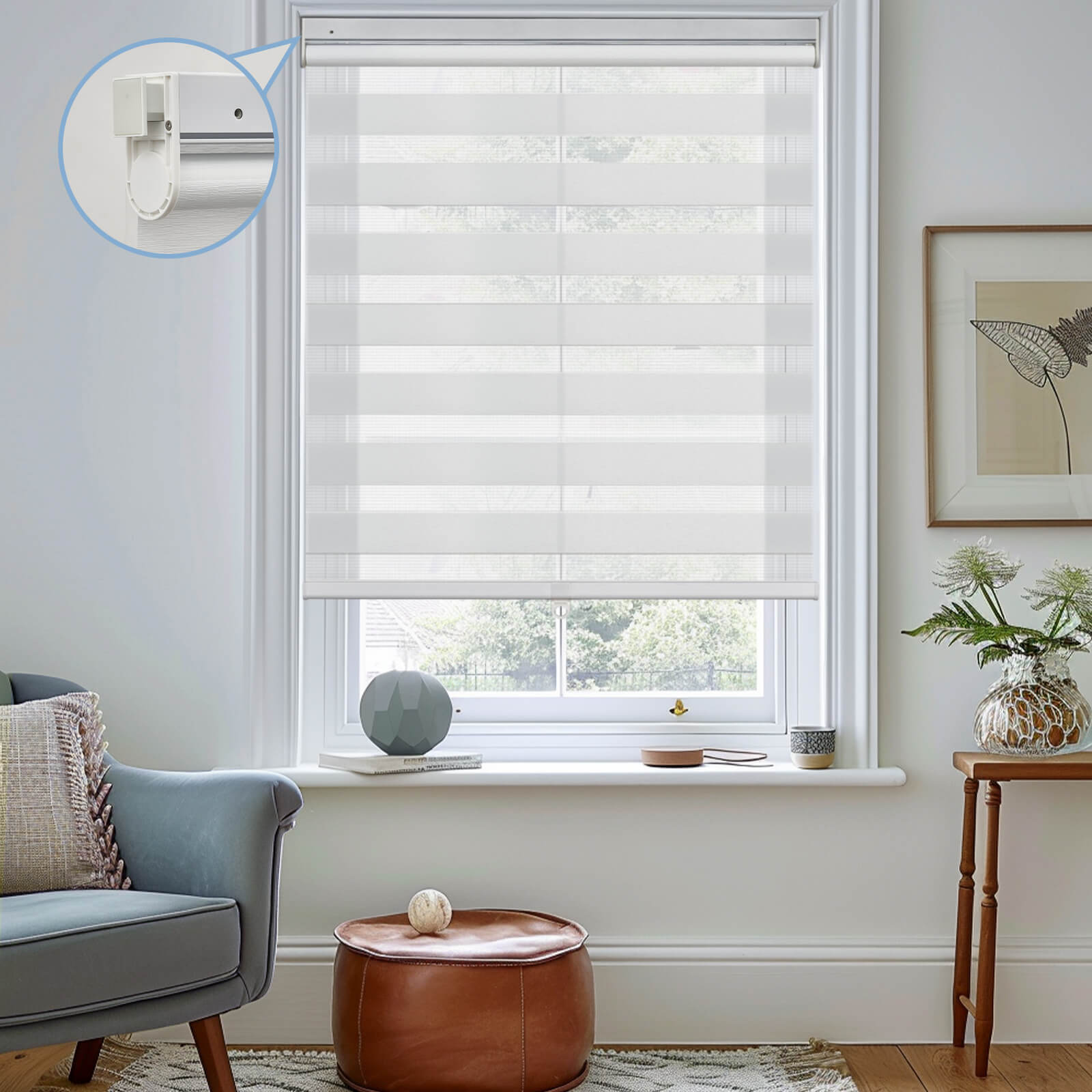 No Drill Zebra Blinds