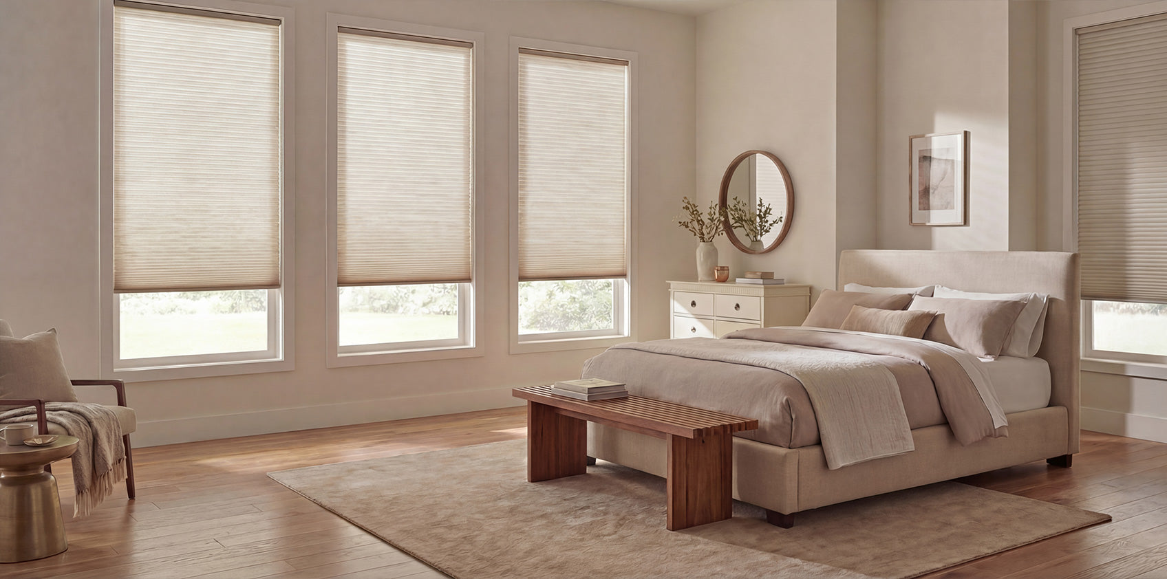 No Drill Cellular Shades