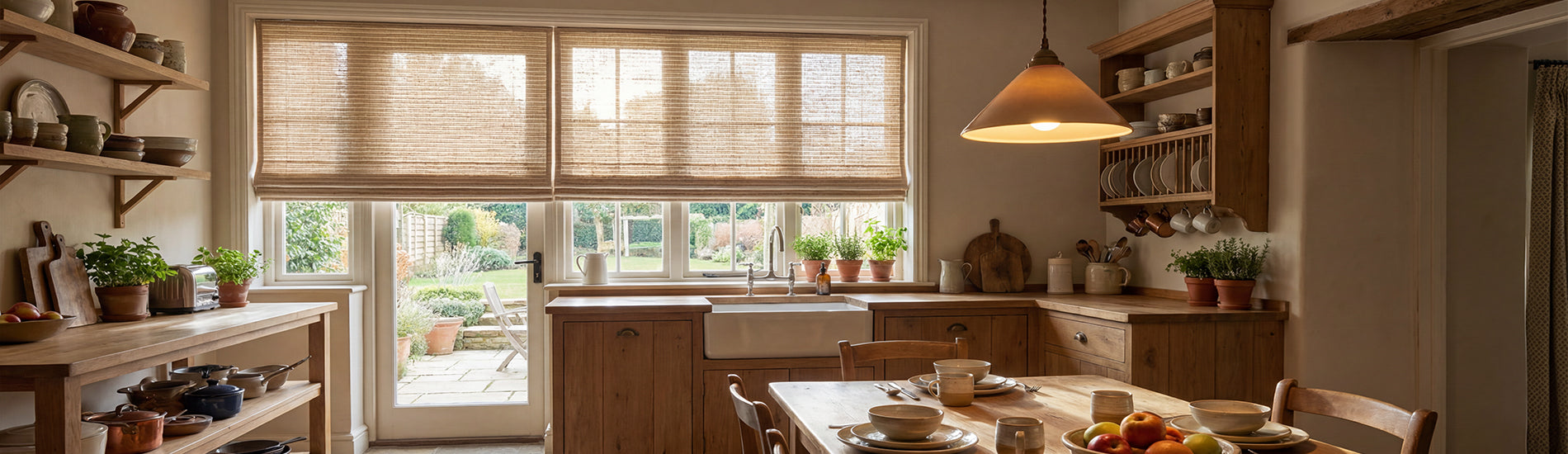 Natural Fabrics Roman Shades