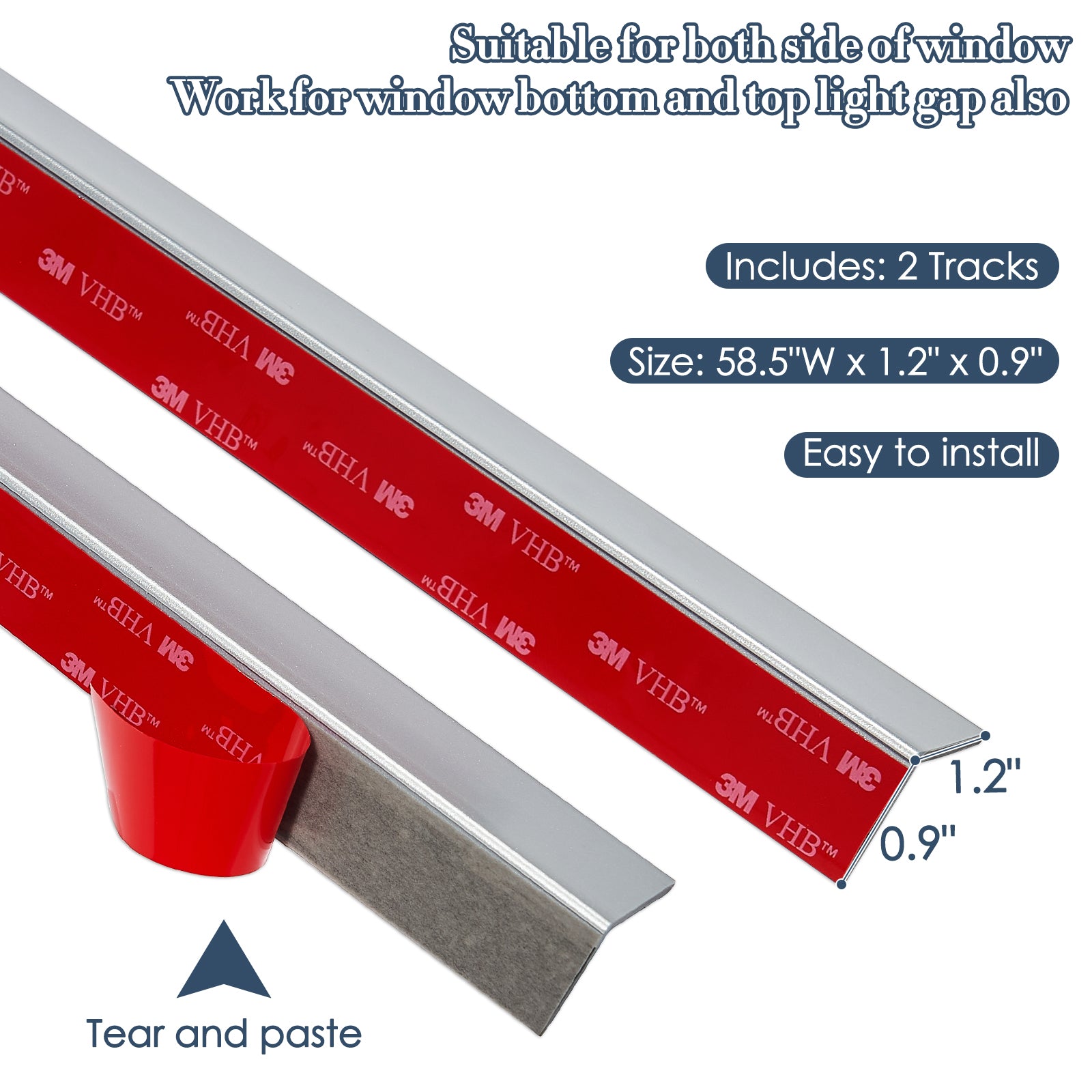 Keego PVC Light Blocking Strips for Window Shades & Blinds
