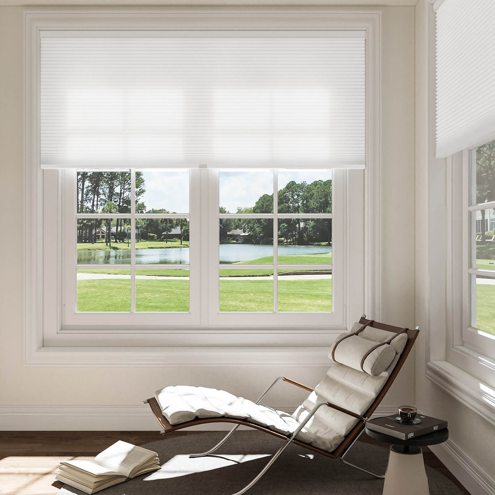 Keego Express Double Cell Honeycomb Cellular Shades Cordless Aluminium Rail