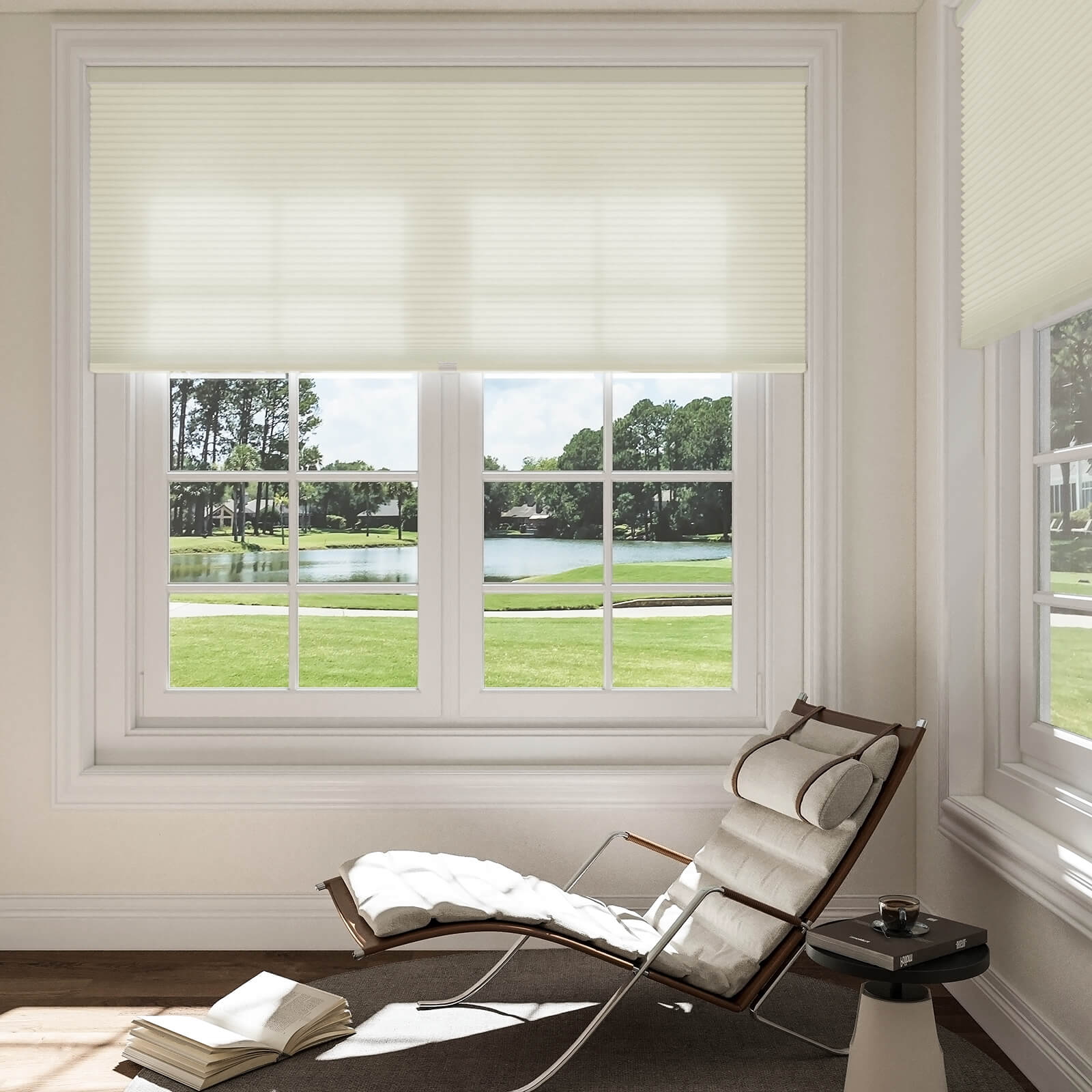 Keego Express Double Cell Honeycomb Cellular Shades Cordless Aluminium Rail