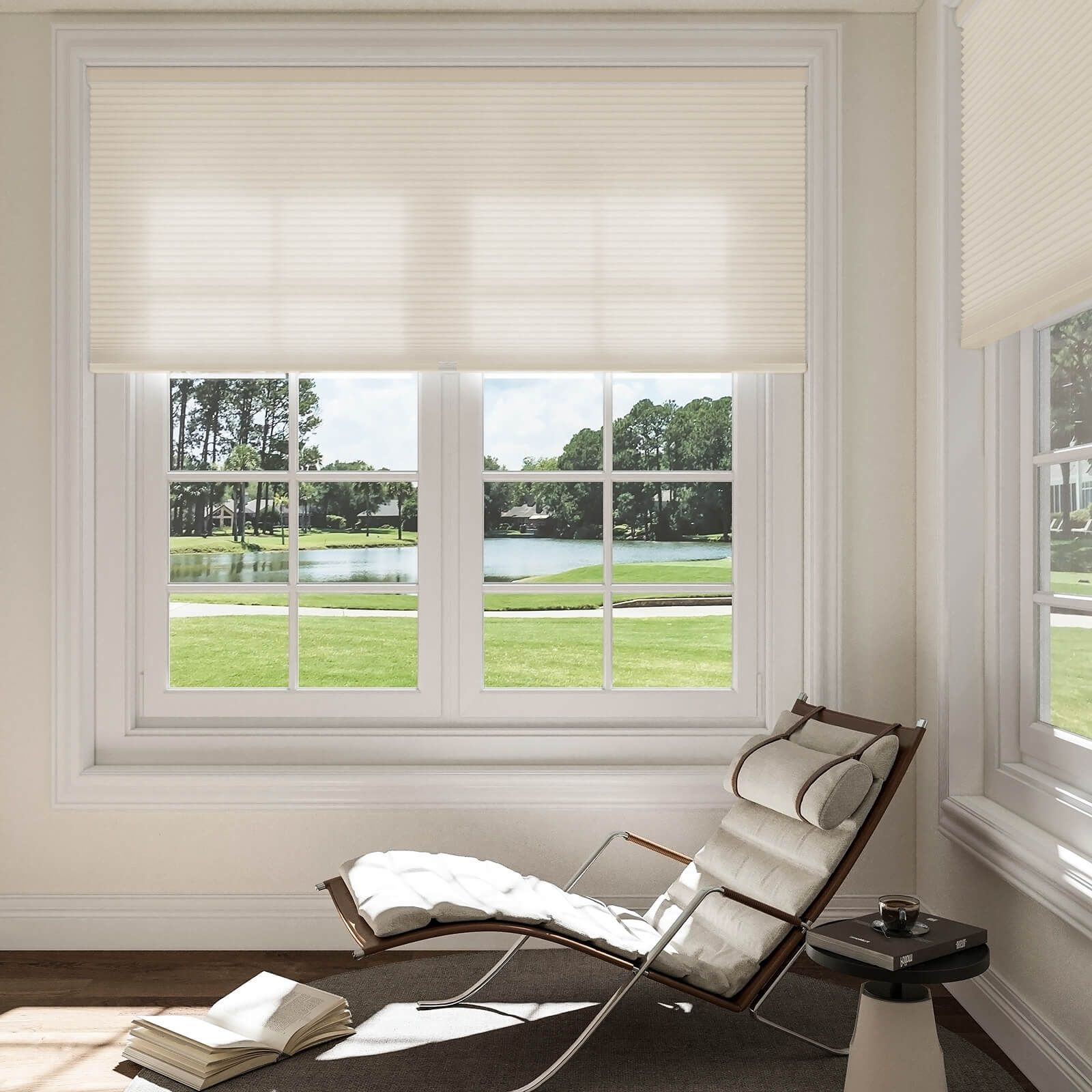 Keego Express Double Cell Honeycomb Cellular Shades Cordless Aluminium Rail