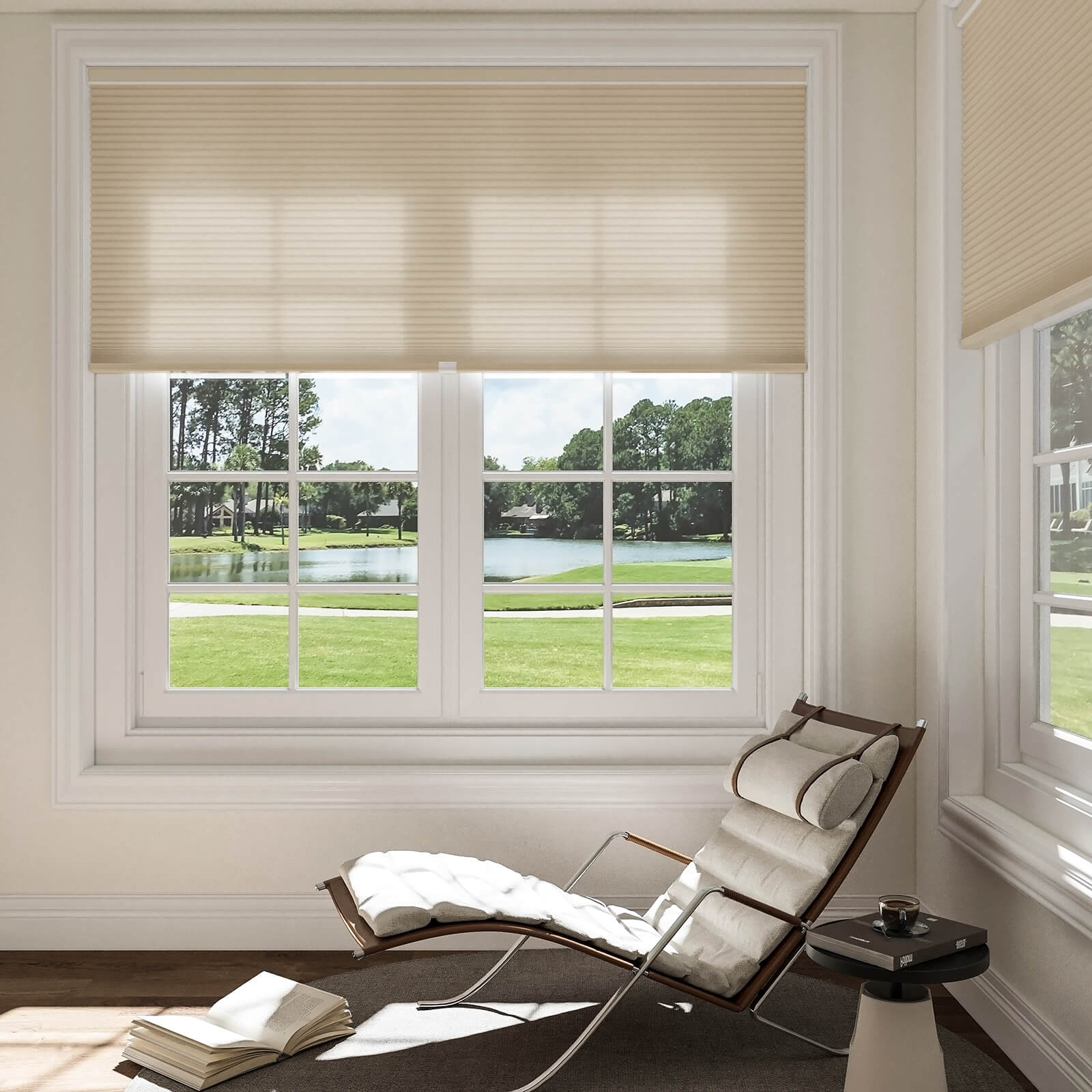 Keego Express Double Cell Honeycomb Cellular Shades Cordless Aluminium Rail