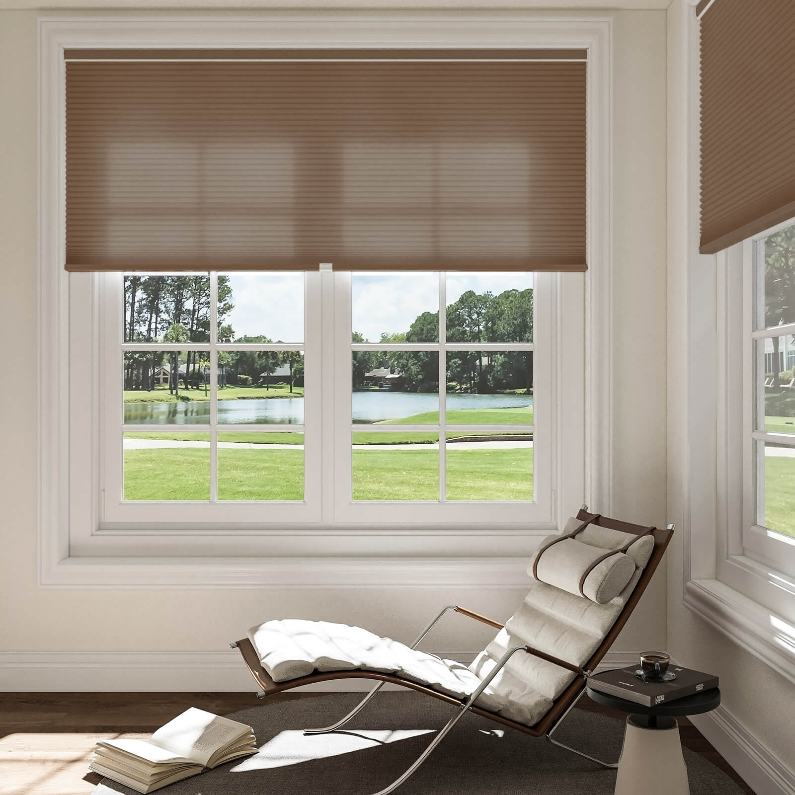 Keego Express Double Cell Honeycomb Cellular Shades Cordless Aluminium Rail