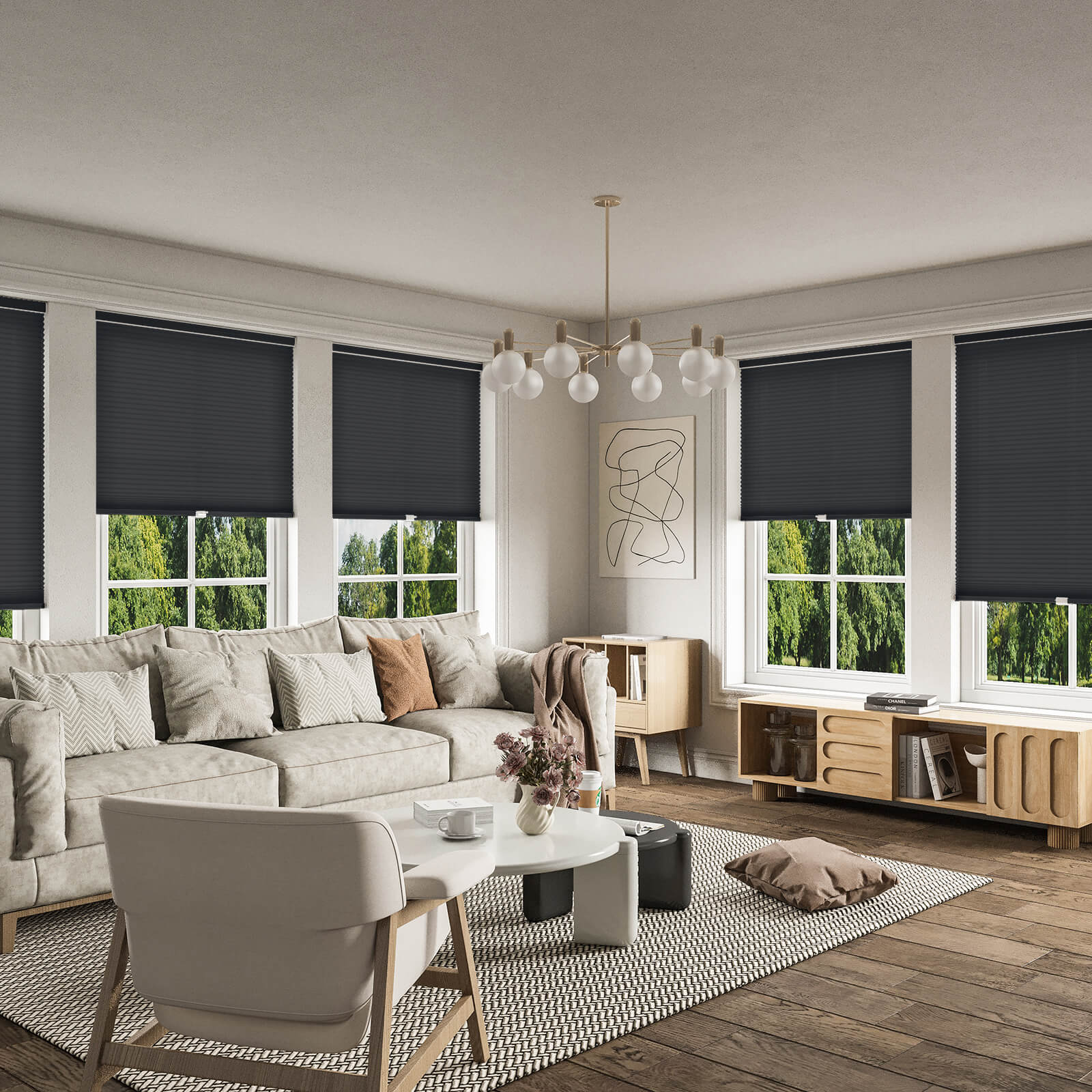 Keego Express Double Cell Honeycomb Cellular Shades Cordless Aluminium Rail