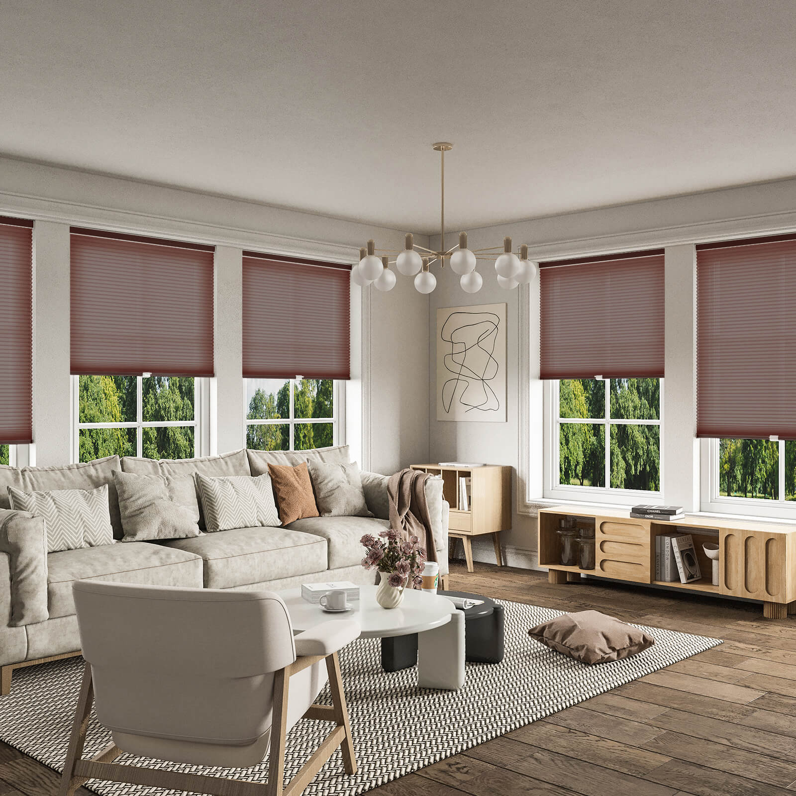 Keego Express Double Cell Honeycomb Cellular Shades Cordless Aluminium Rail