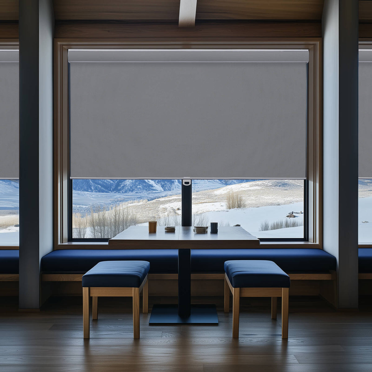 Keego Classic Roller Shades with Metal Valance - Energy Efficient