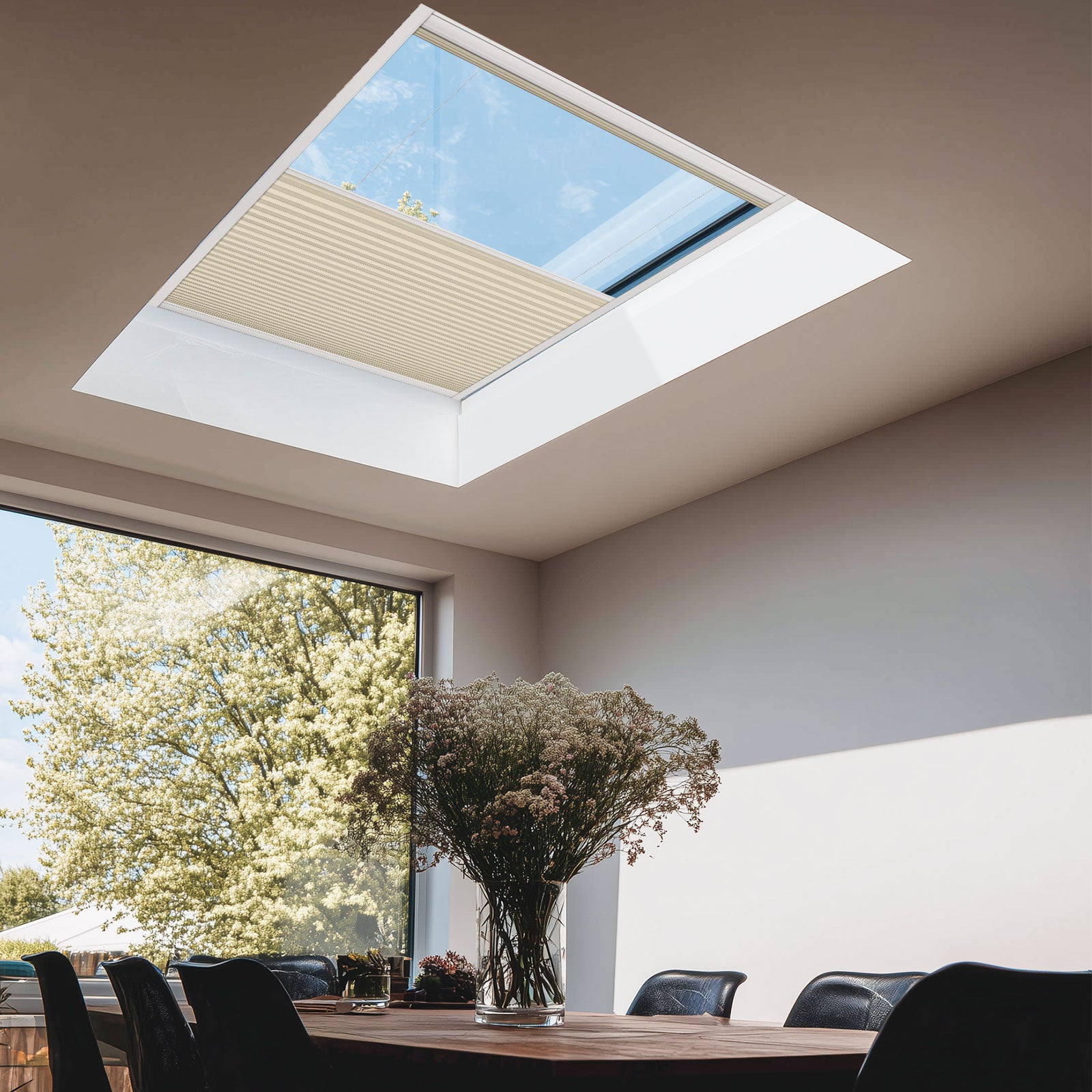 Keego Express 9/16" Motorized Skylight Cellular Shades