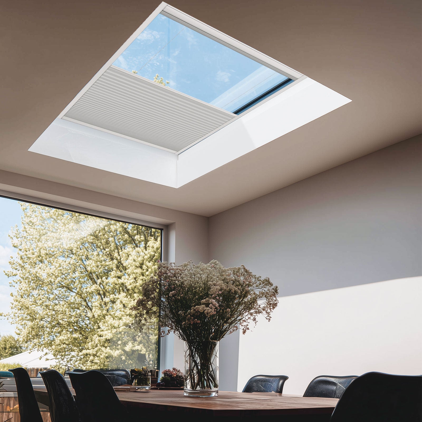Keego Express 9/16" Motorized Skylight Cellular Shades