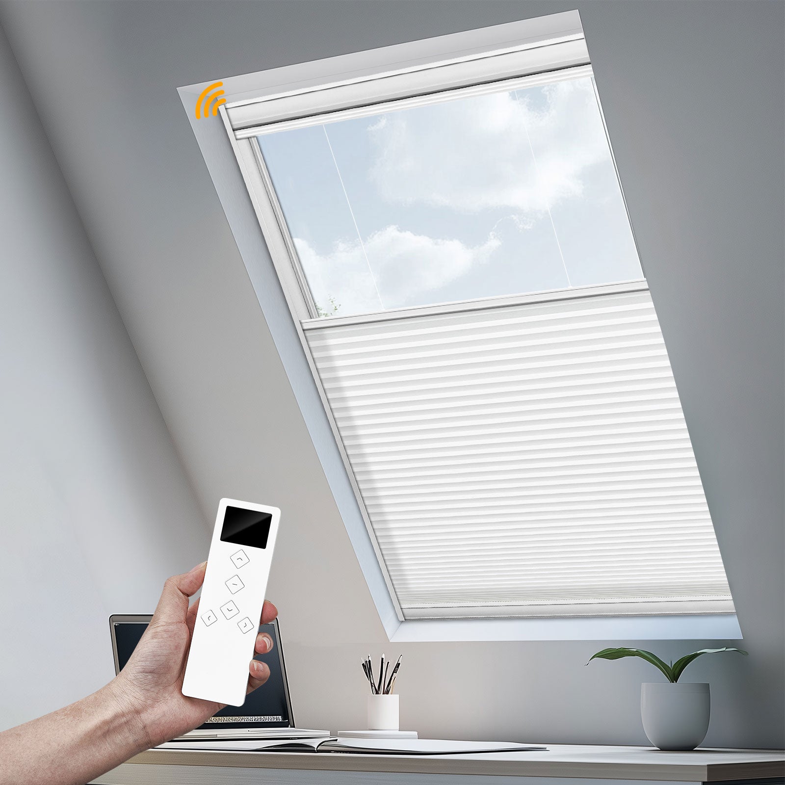 Keego Express 9/16" Motorized Skylight Cellular Shades