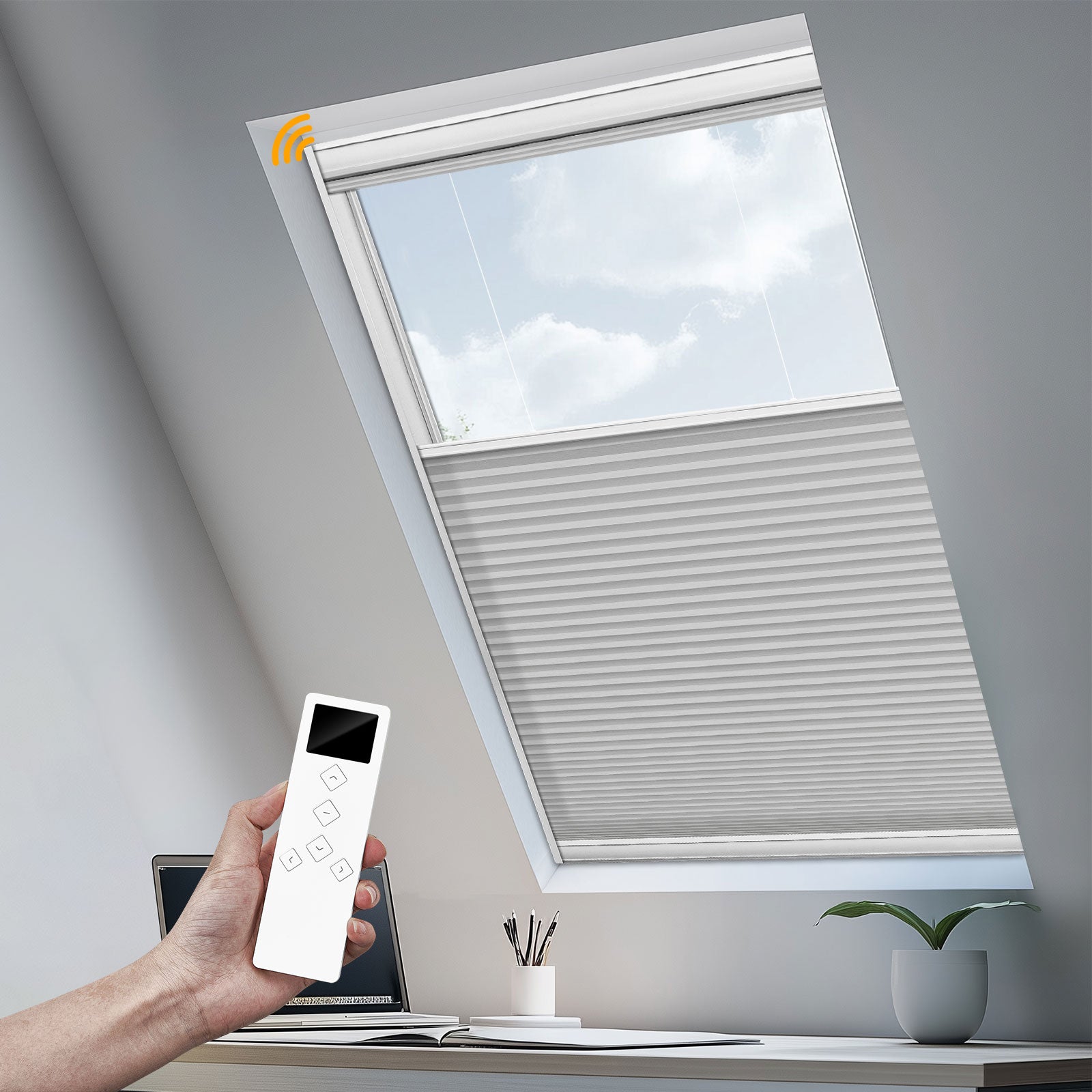 Keego Express 9/16" Motorized Skylight Cellular Shades