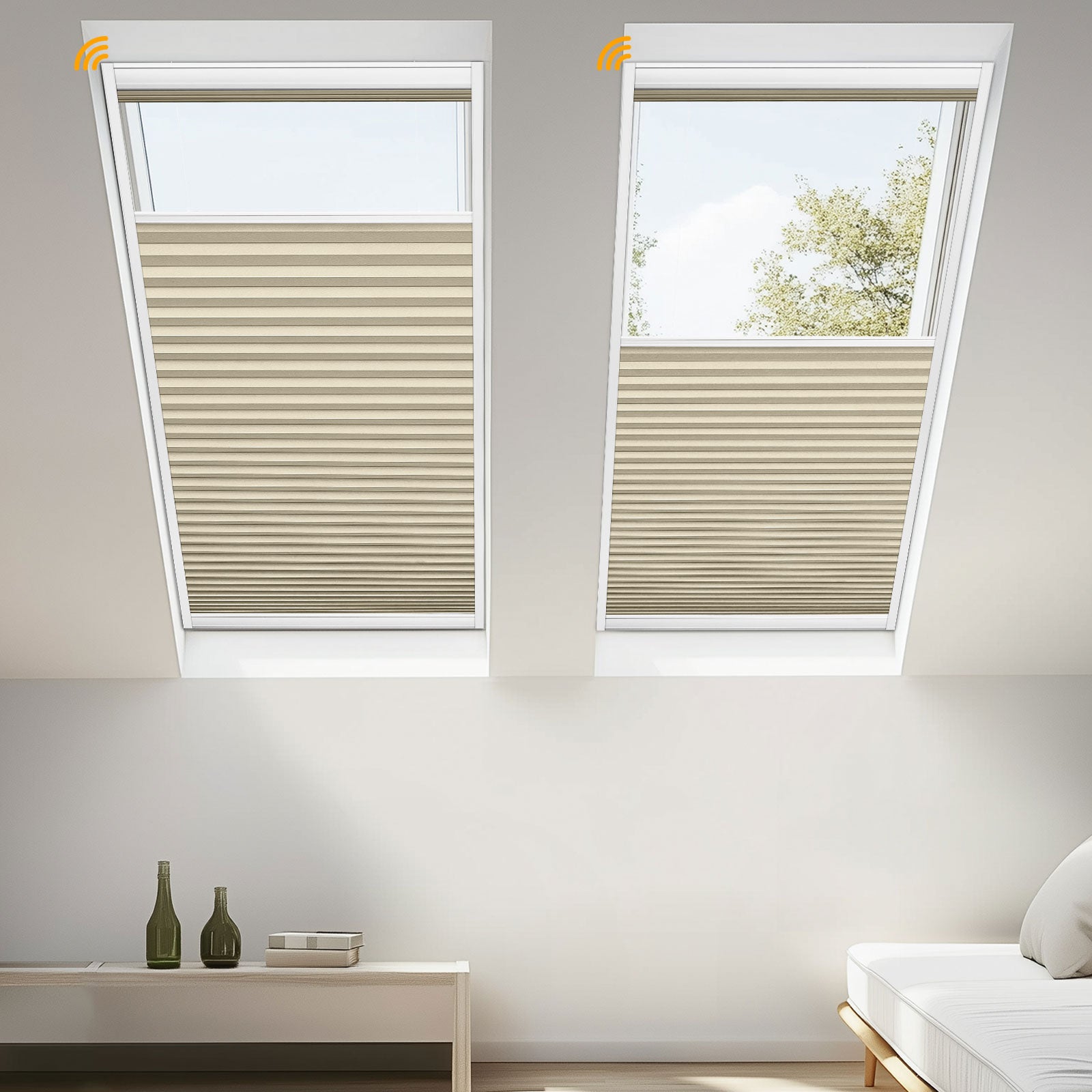 Keego Express 9/16" Motorized Skylight Cellular Shades