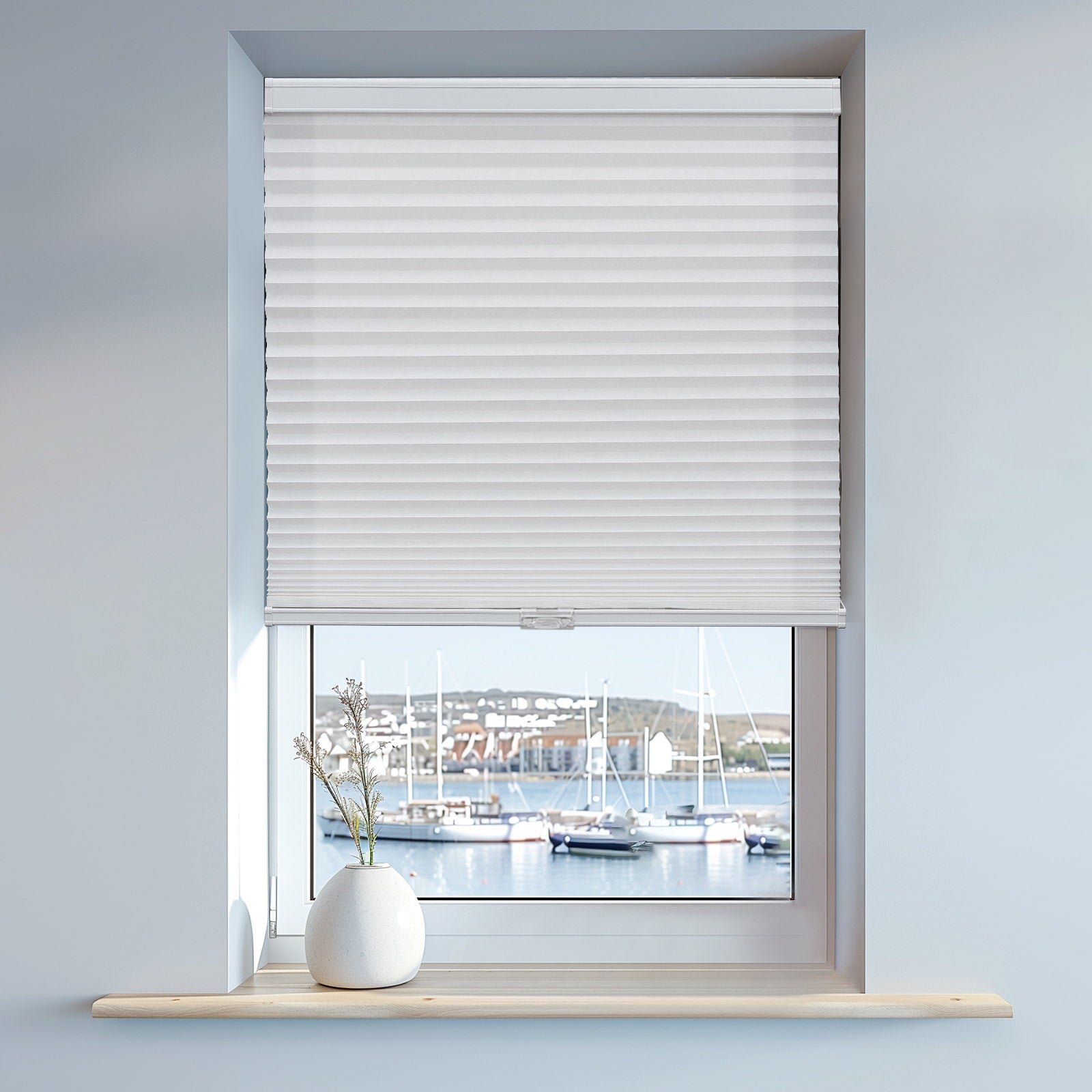 Keego Express Honeycomb Cellular Shades Cordless PVC Rail