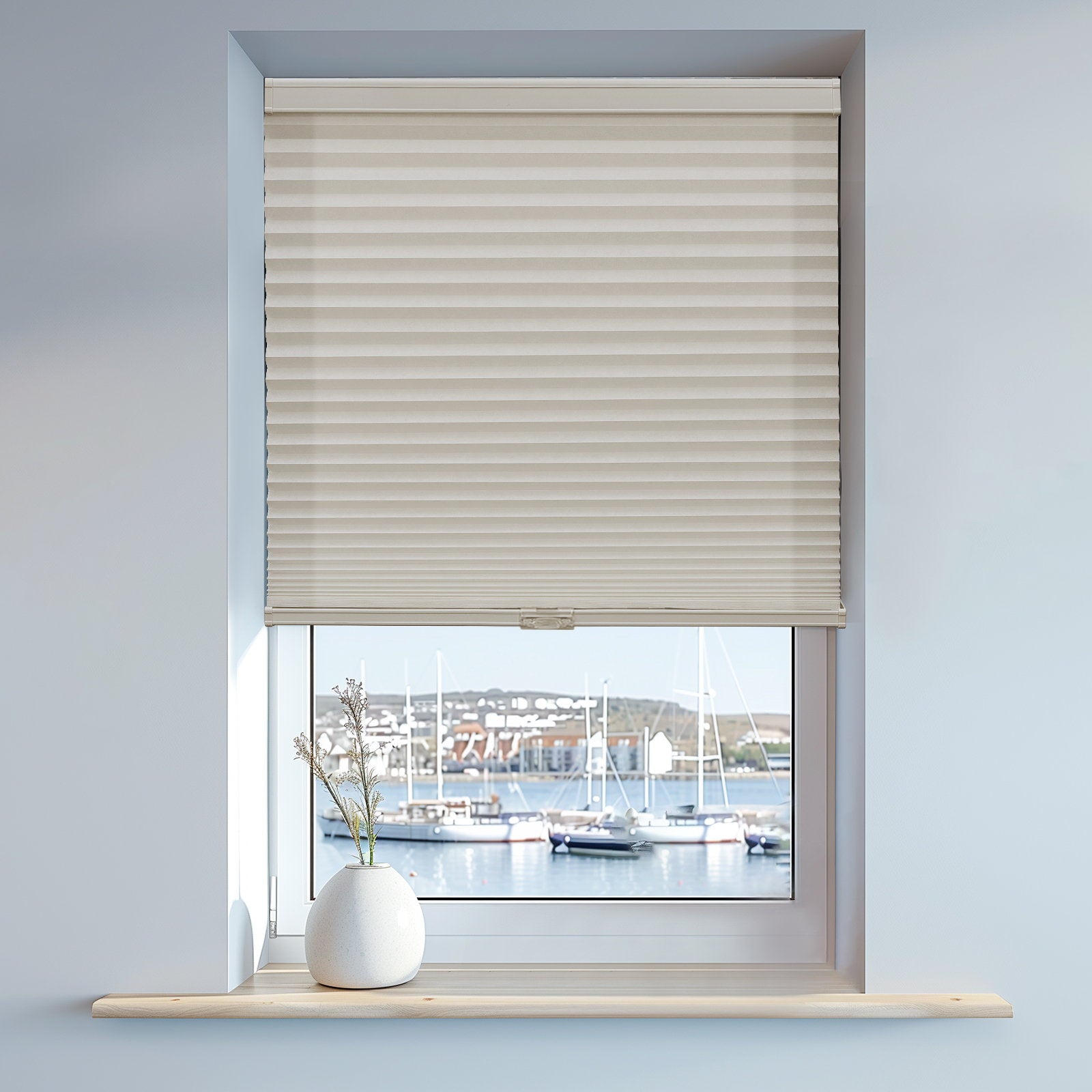 Keego Express Honeycomb Cellular Shades Cordless PVC Rail