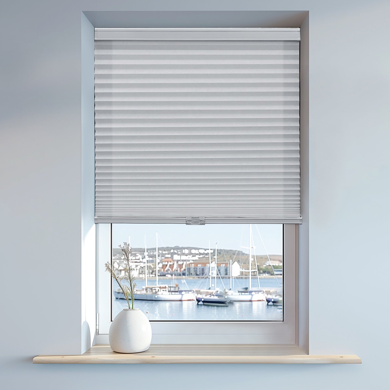 Keego Express Honeycomb Cellular Shades Cordless PVC Rail