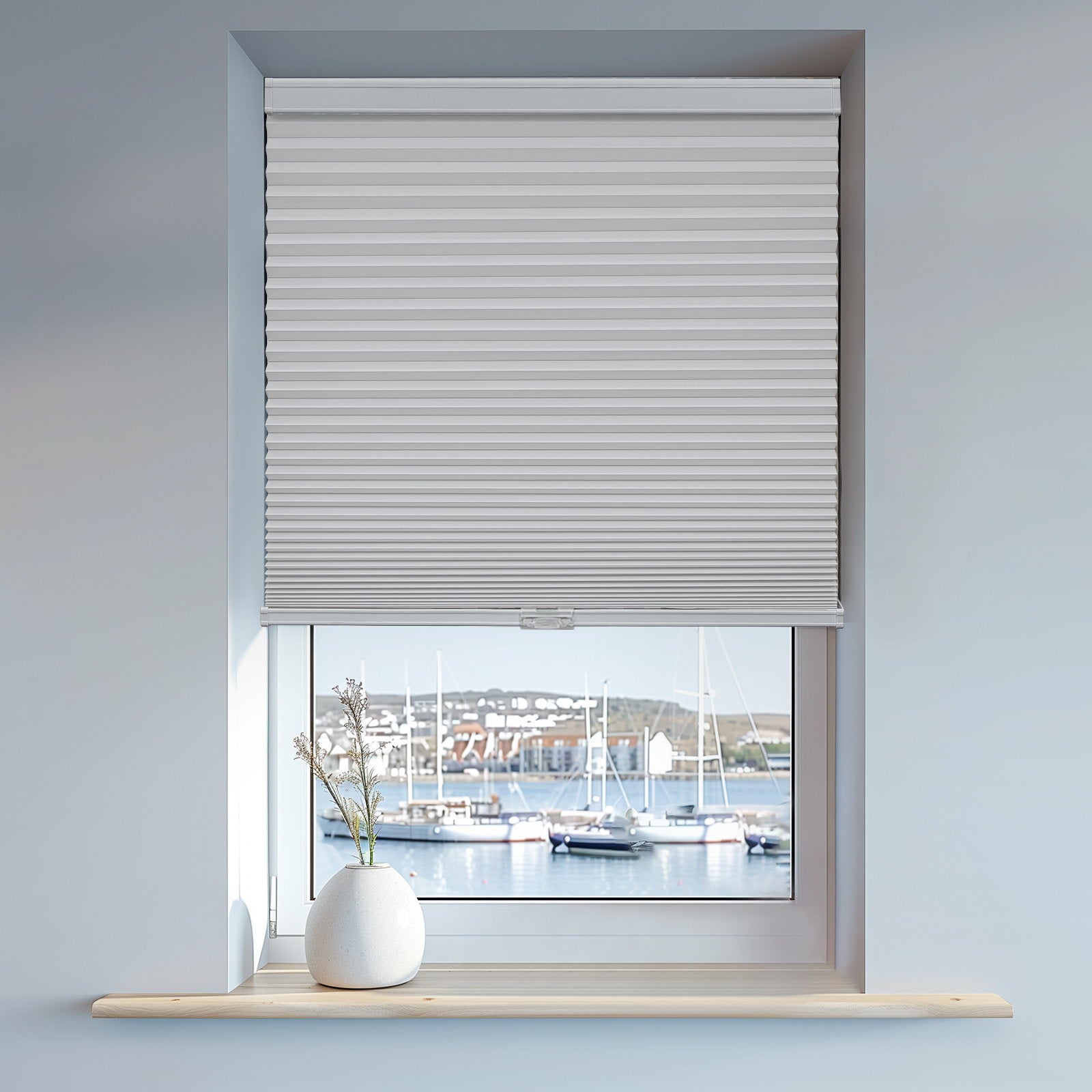 Keego Express Honeycomb Cellular Shades Cordless PVC Rail