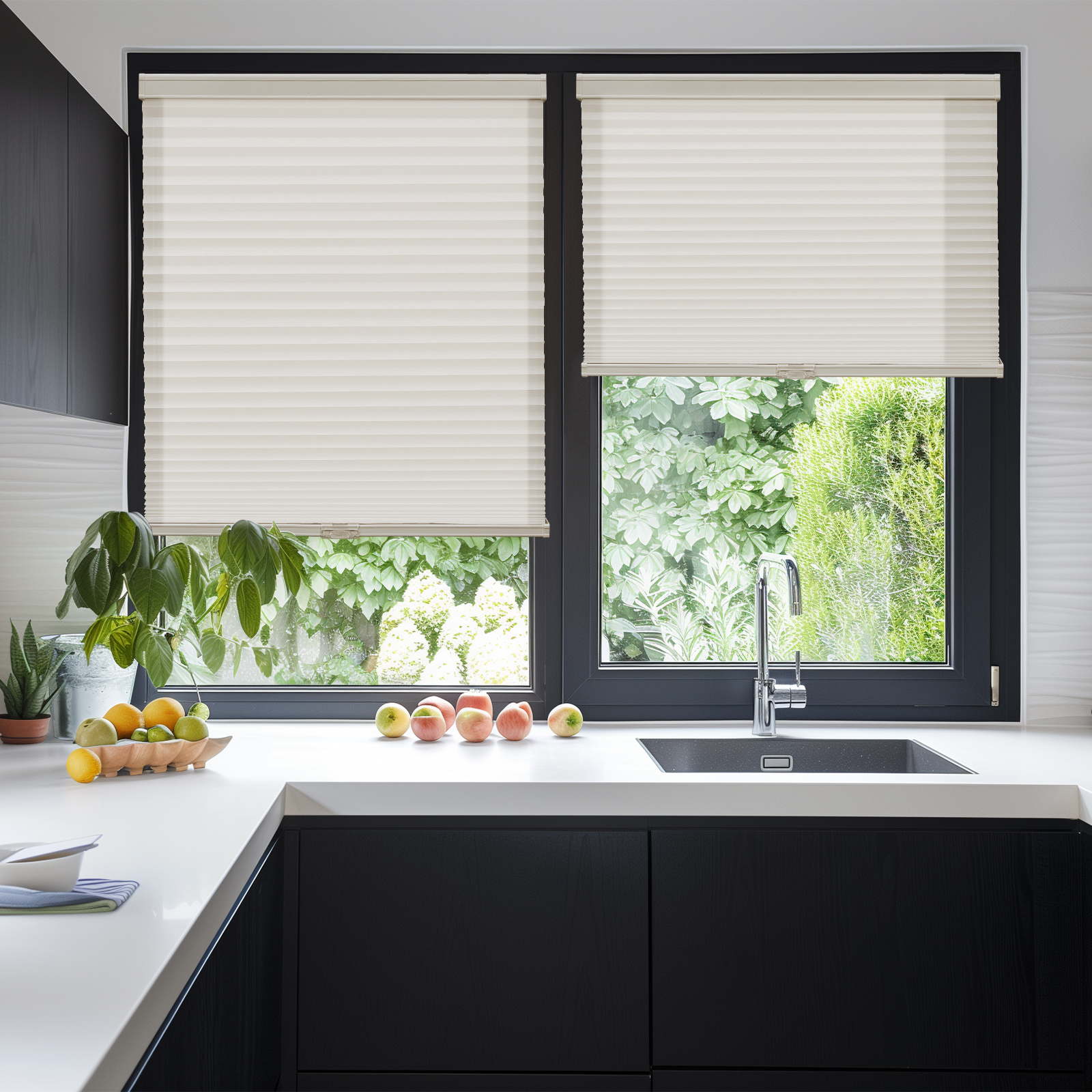Keego Express Honeycomb Cellular Shades Cordless PVC Rail
