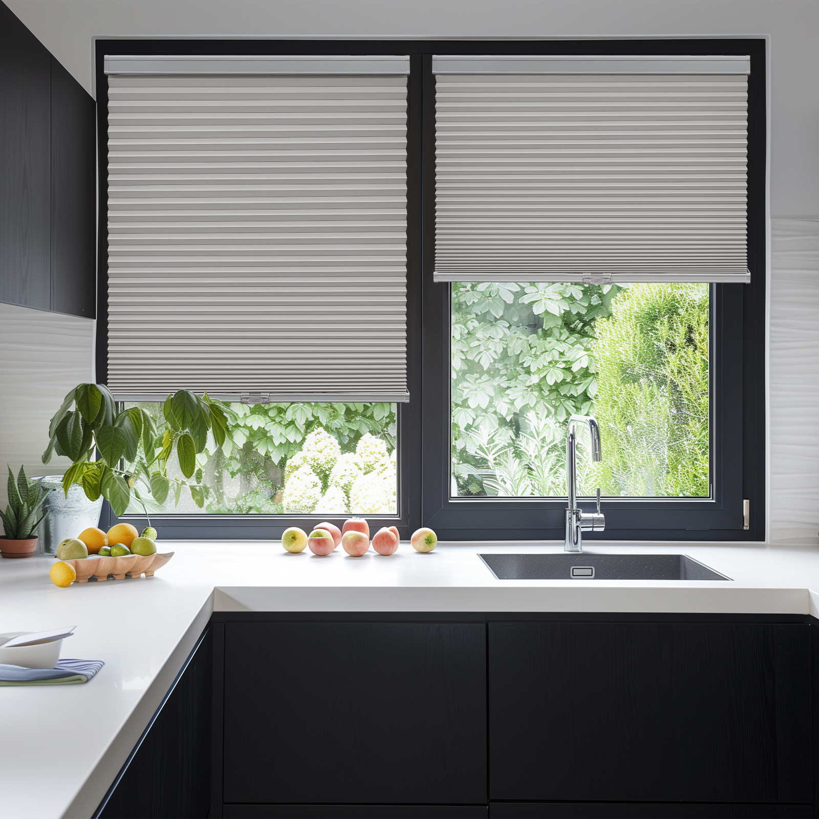 Keego Express Honeycomb Cellular Shades Cordless PVC Rail