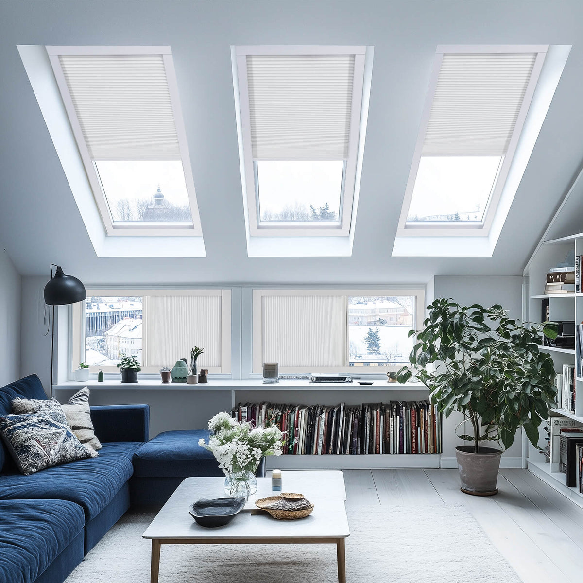 Keego Motorized Skylight Cellular Shades - Ultimate Light Control