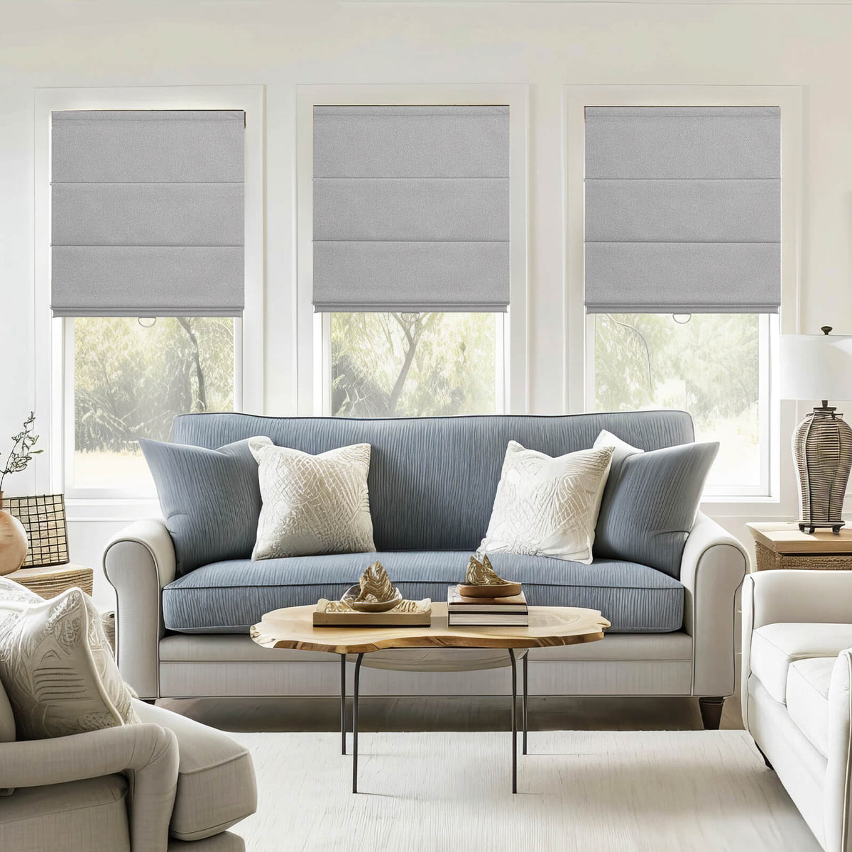 No-Drill 100% Blackout Cordless Roman Shades | Keego Blinds