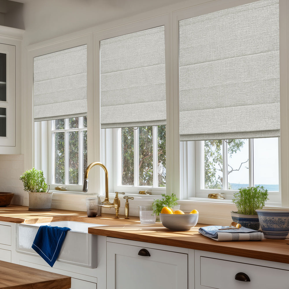 No-Drill 100% Blackout Cordless Roman Shades | Keego Blinds
