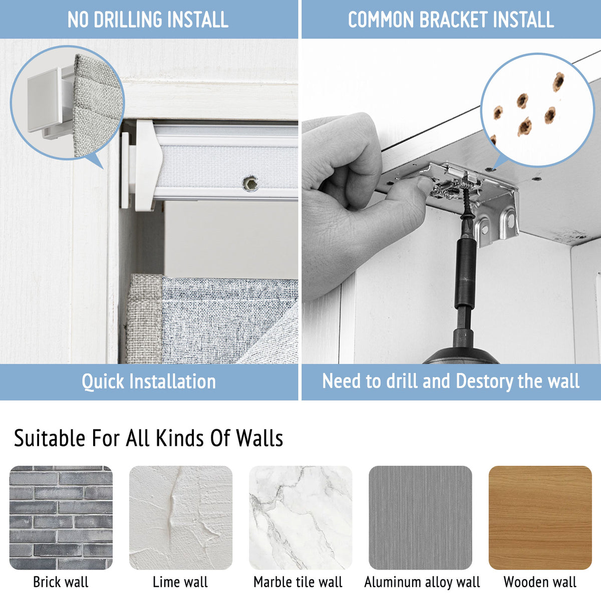 No-Drill 100% Blackout Cordless Roman Shades | Keego Blinds