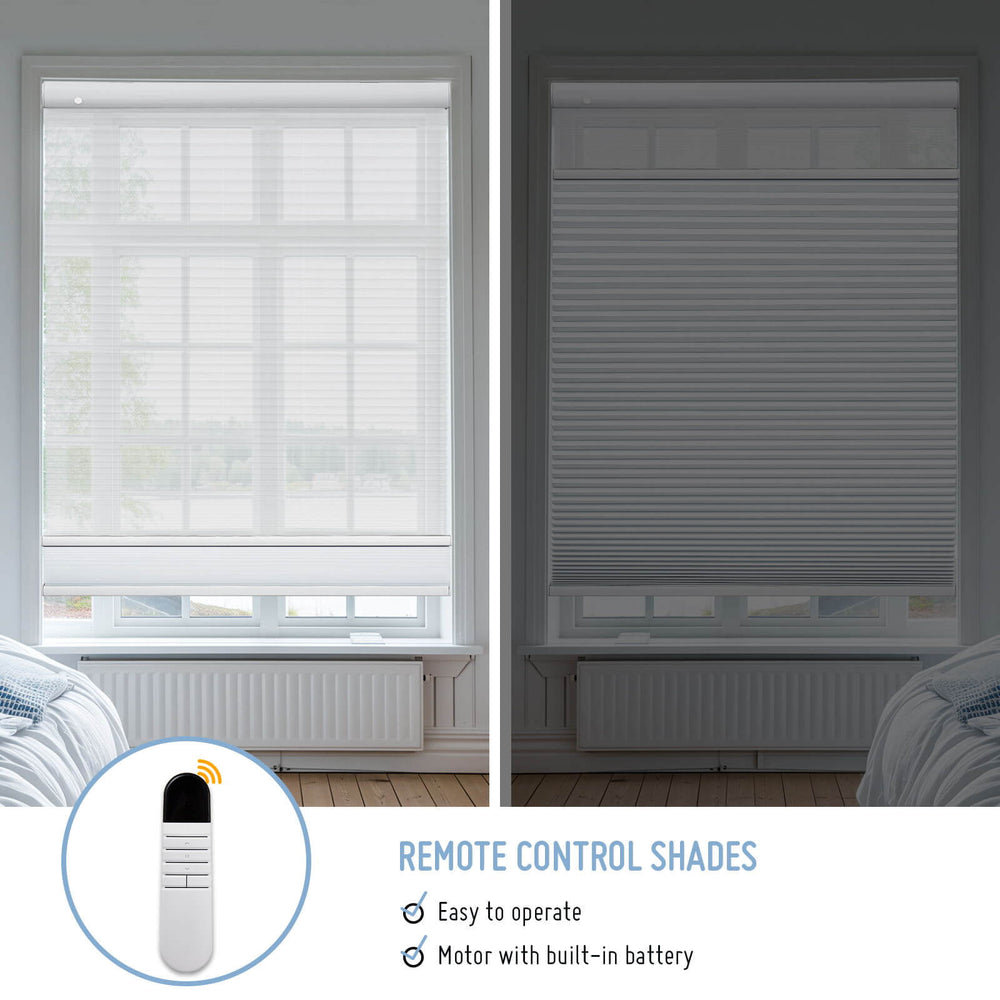 No-Drill Motorized Day & Night Cellular Shades | Keego Blinds