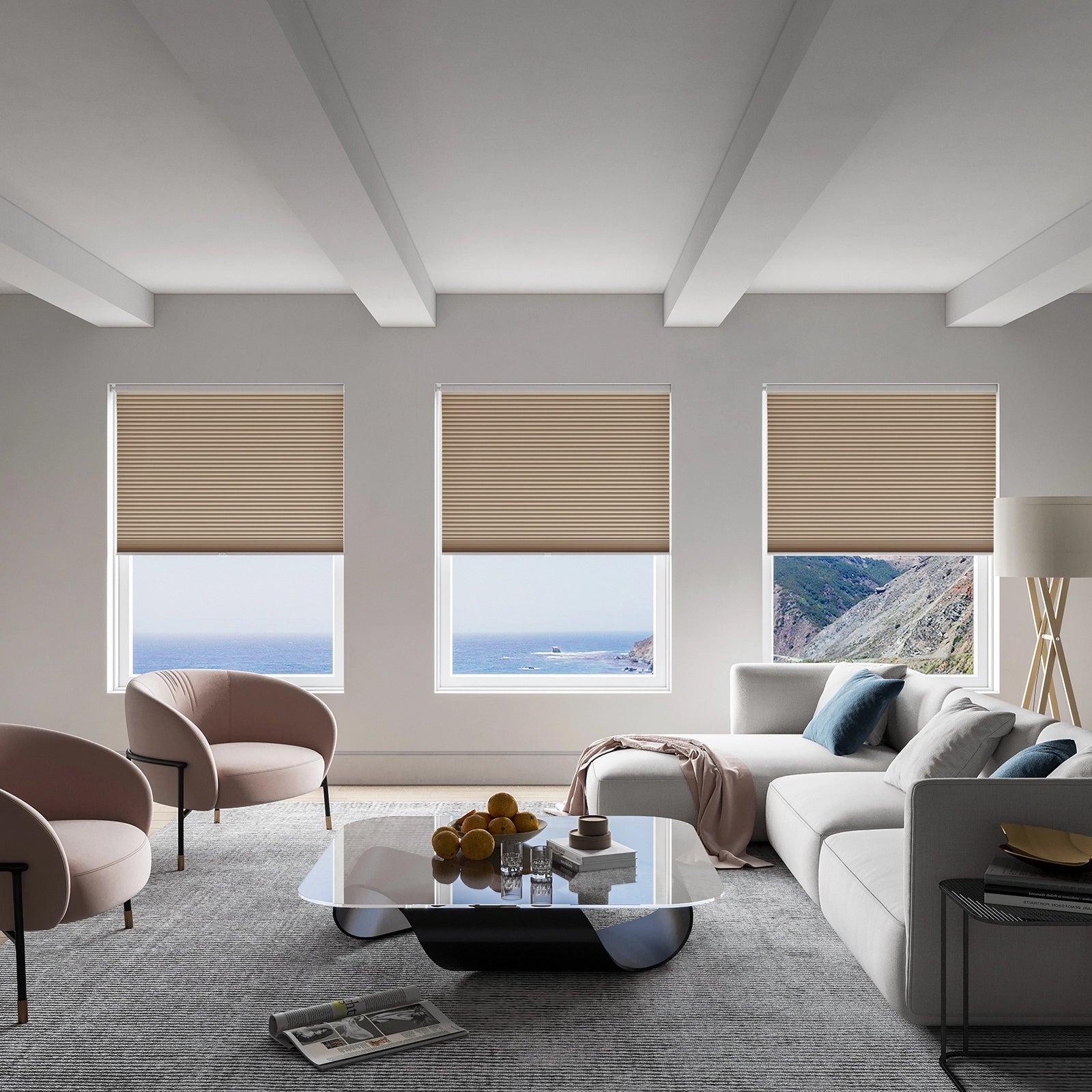 keego classic no drill honeycomb cellular shades cordless