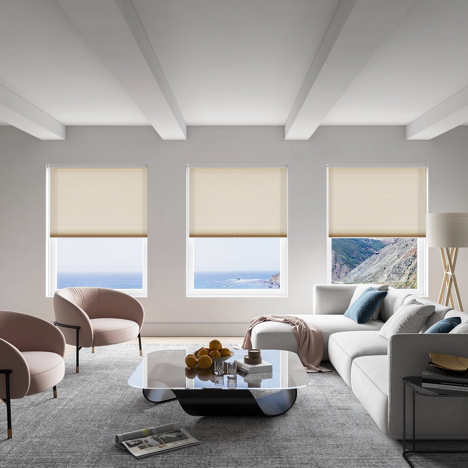 keego classic no drill honeycomb cellular shades cordless