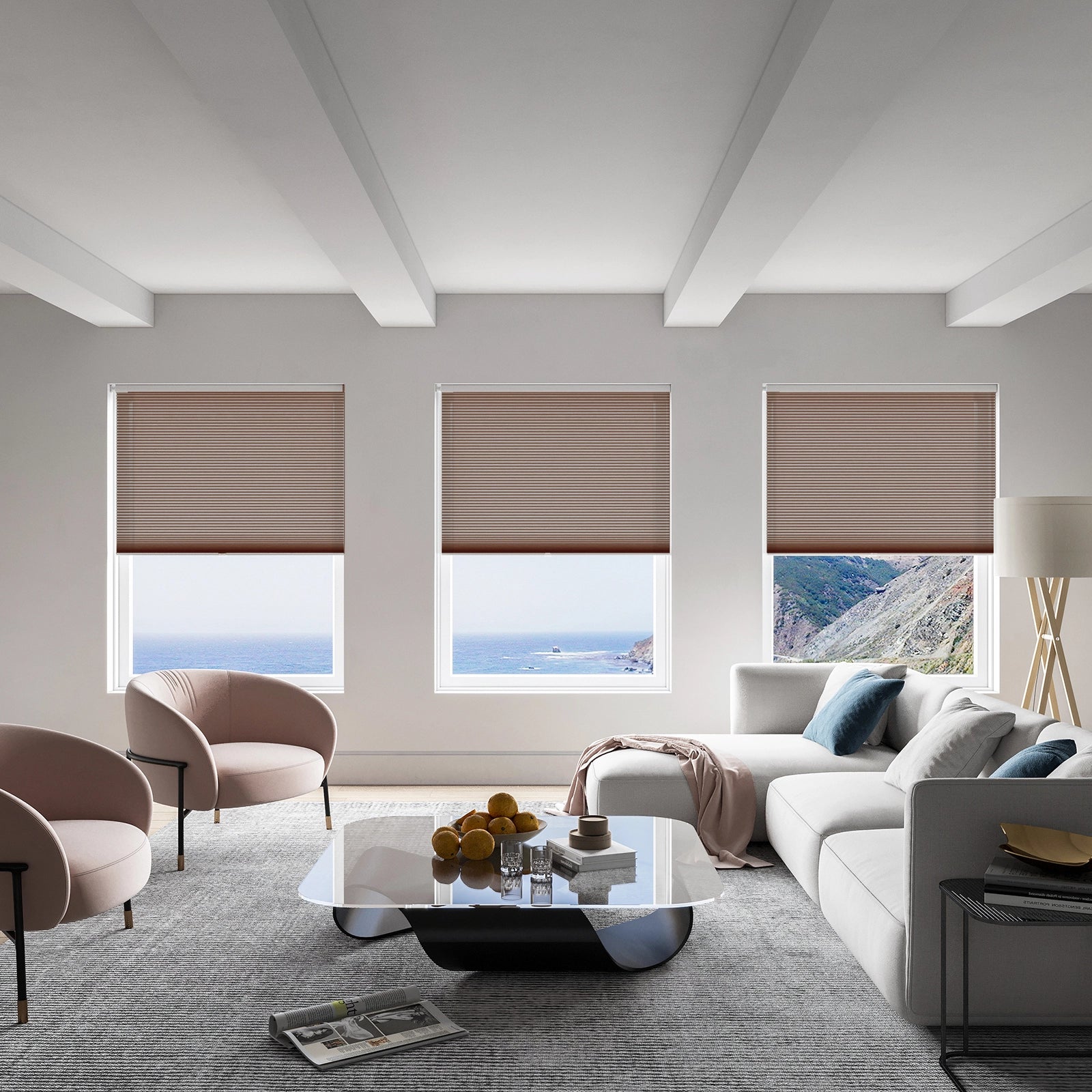 keego classic no drill honeycomb cellular shades cordless