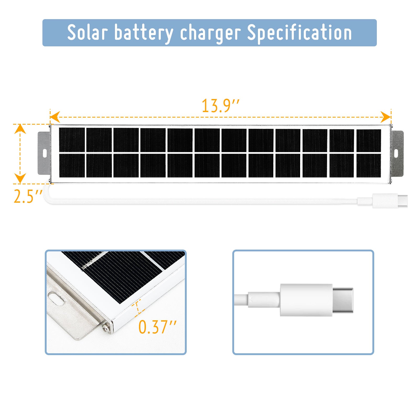Keego Motorized Shades Solar Panel